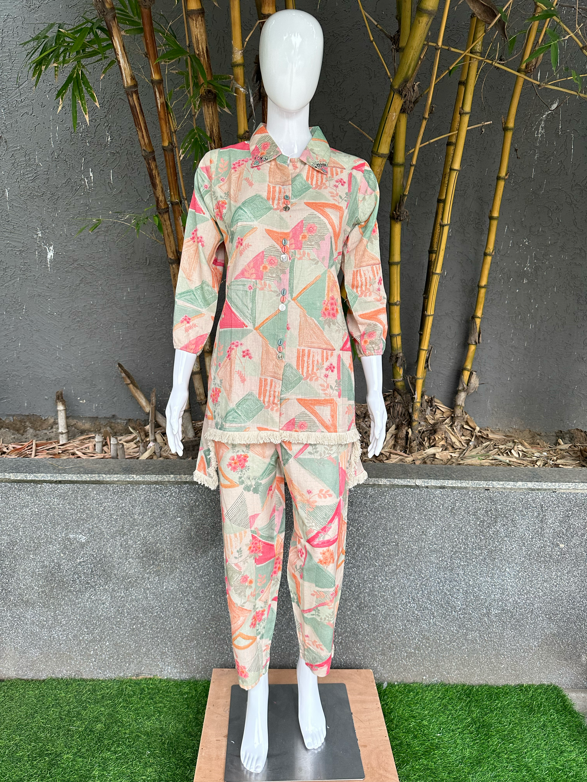 Pure Cotton with Kodi work - Coord Set
