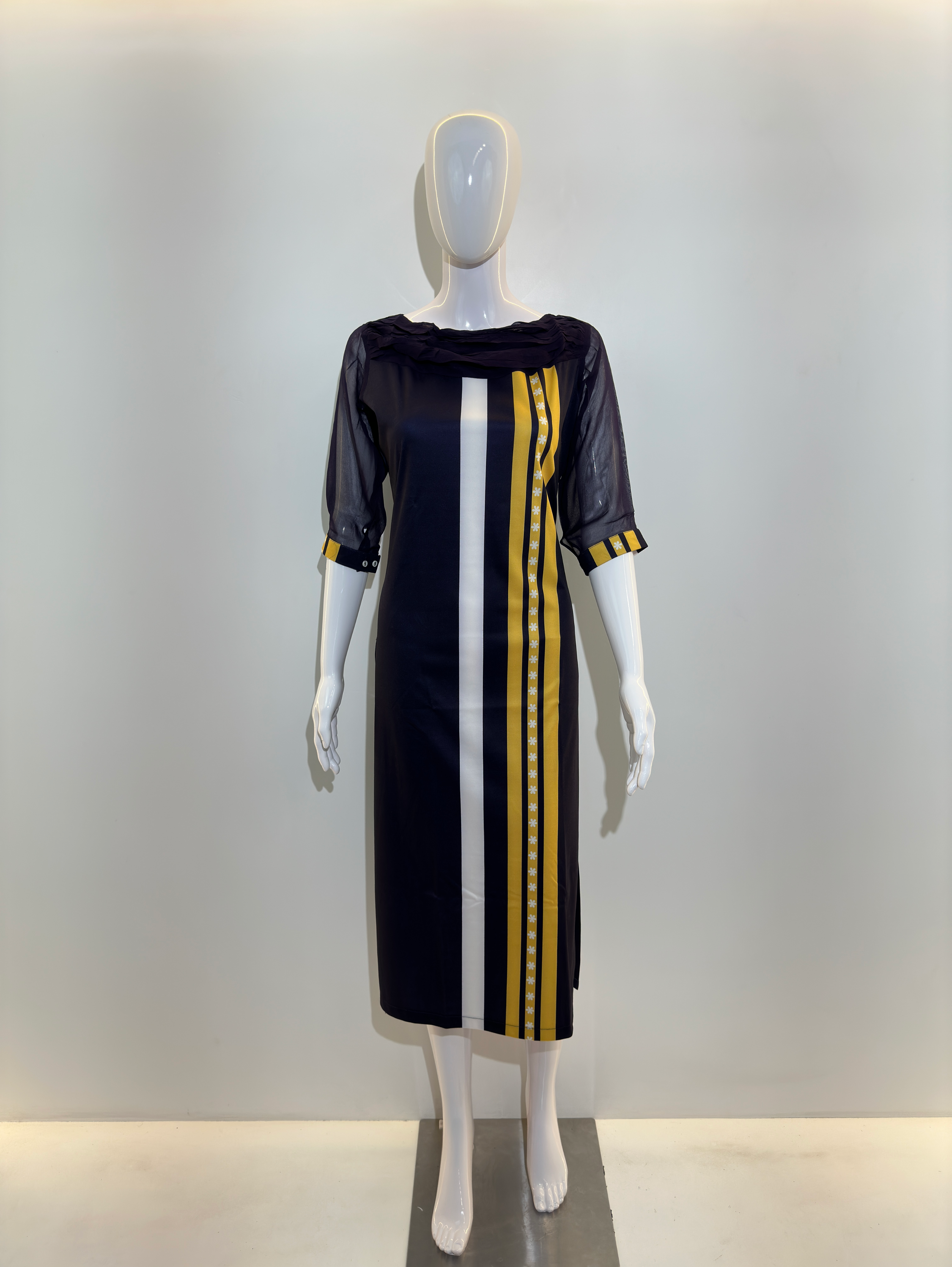 Image of Lycra Stretchable Kurti with Work