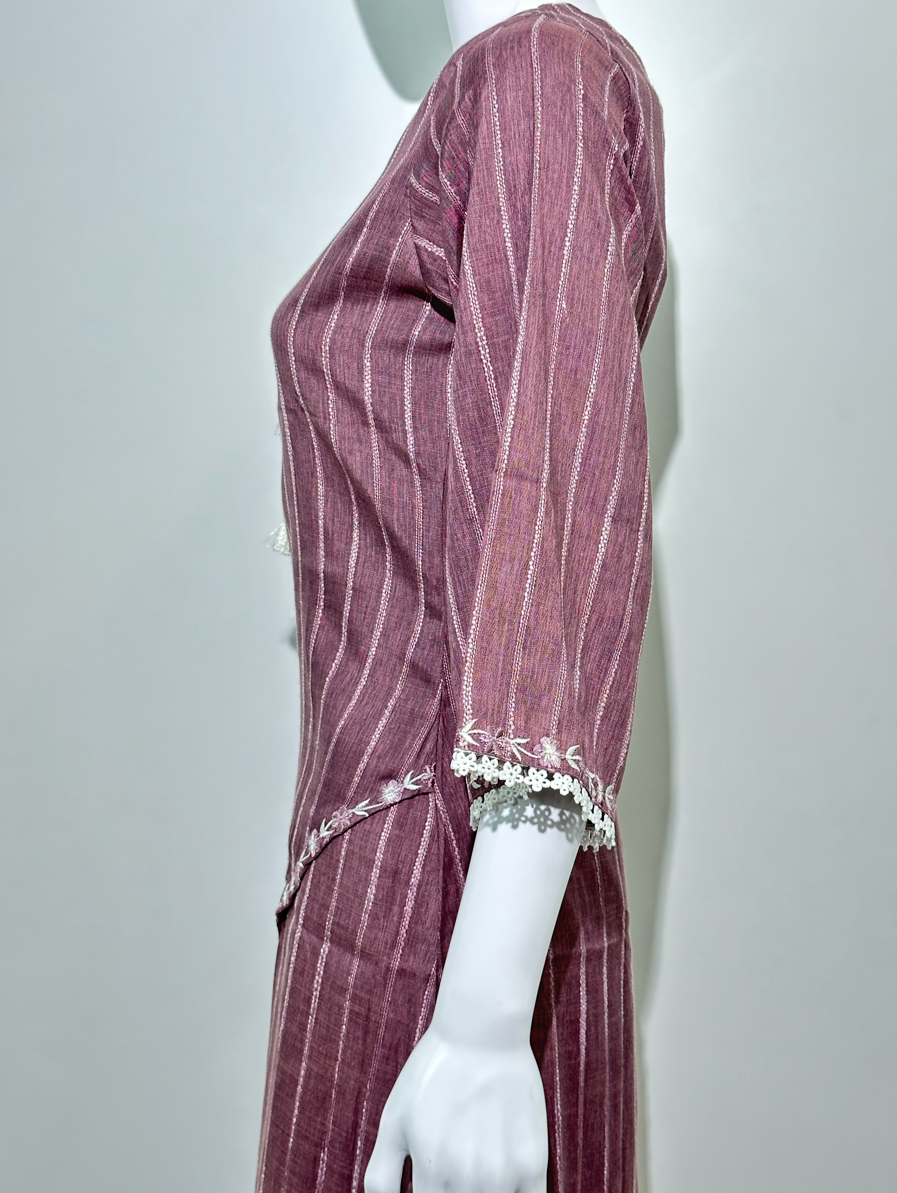 Image of Rayon V Neck Embroidery with Different cuts Coords