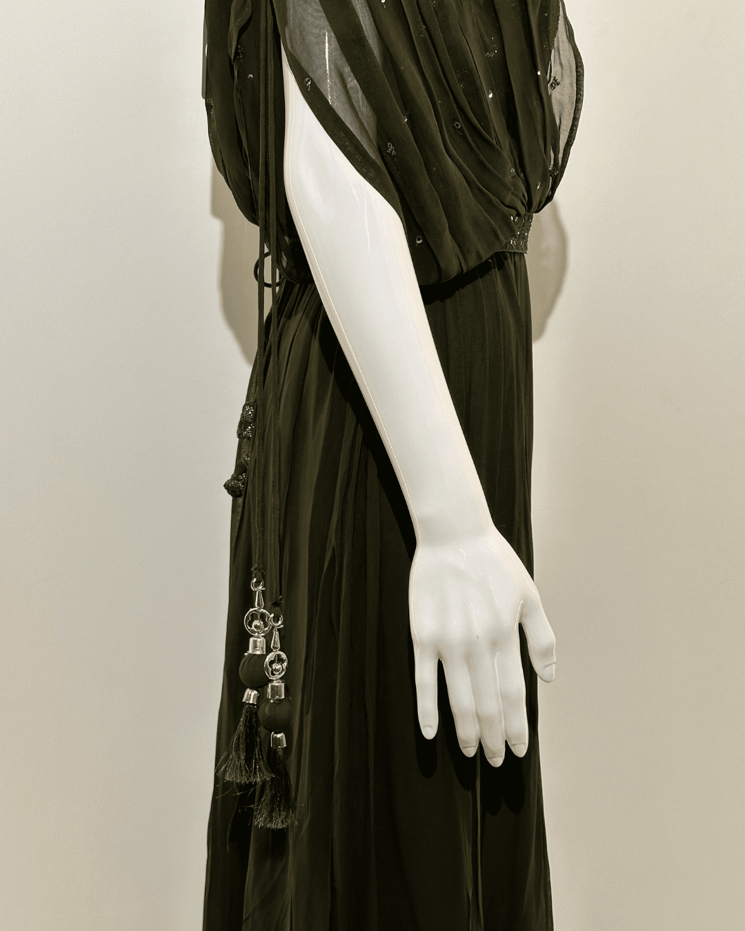 Georgette Butterfly Design Gown with Belt