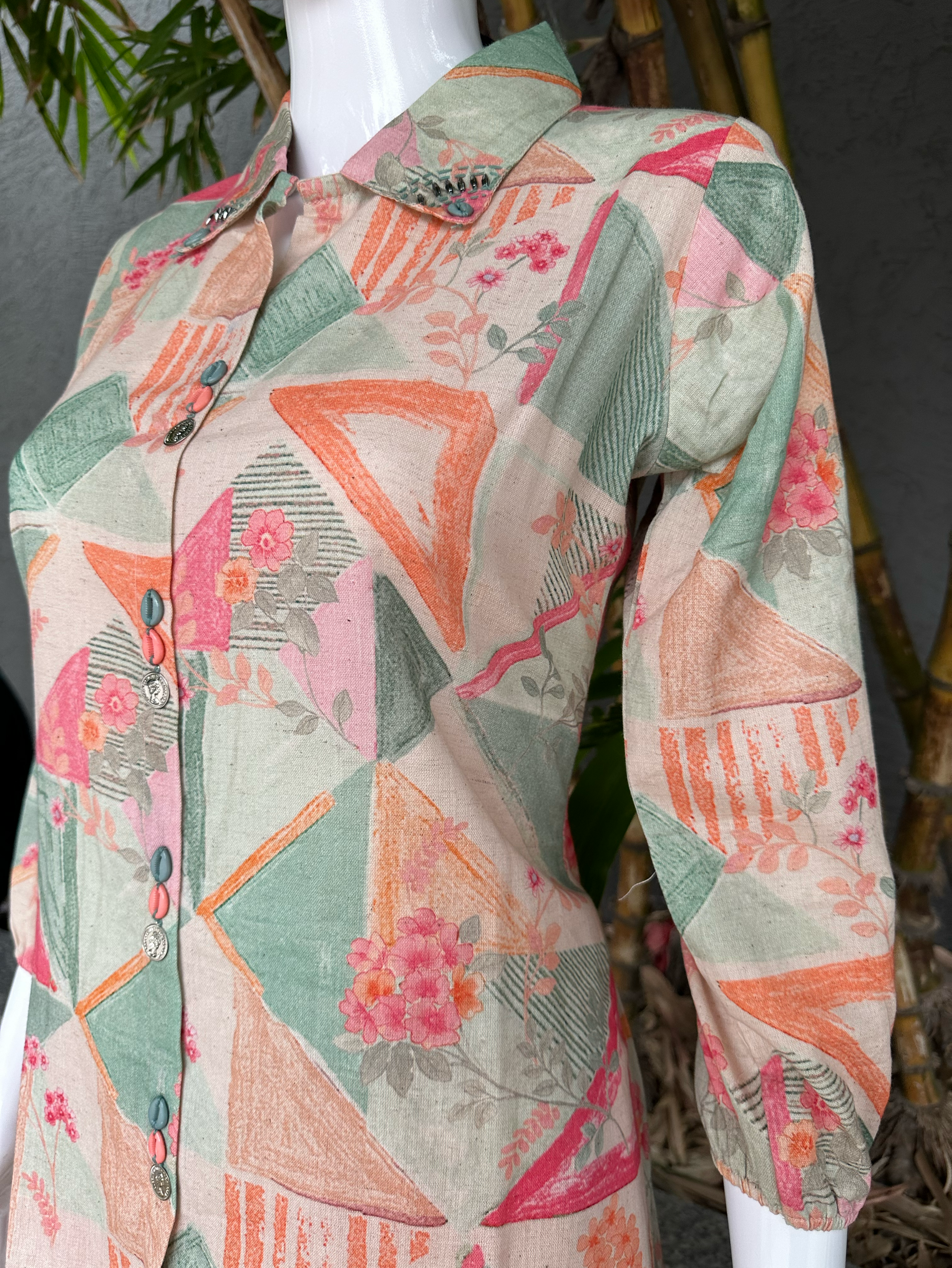 Image of Linen Cotton Coord set - Different Cuts