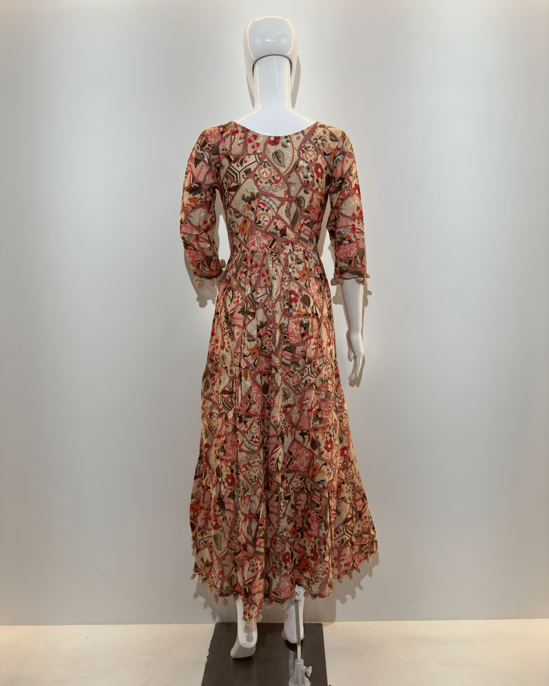 Image of Mull Cotton Mirror work Gown