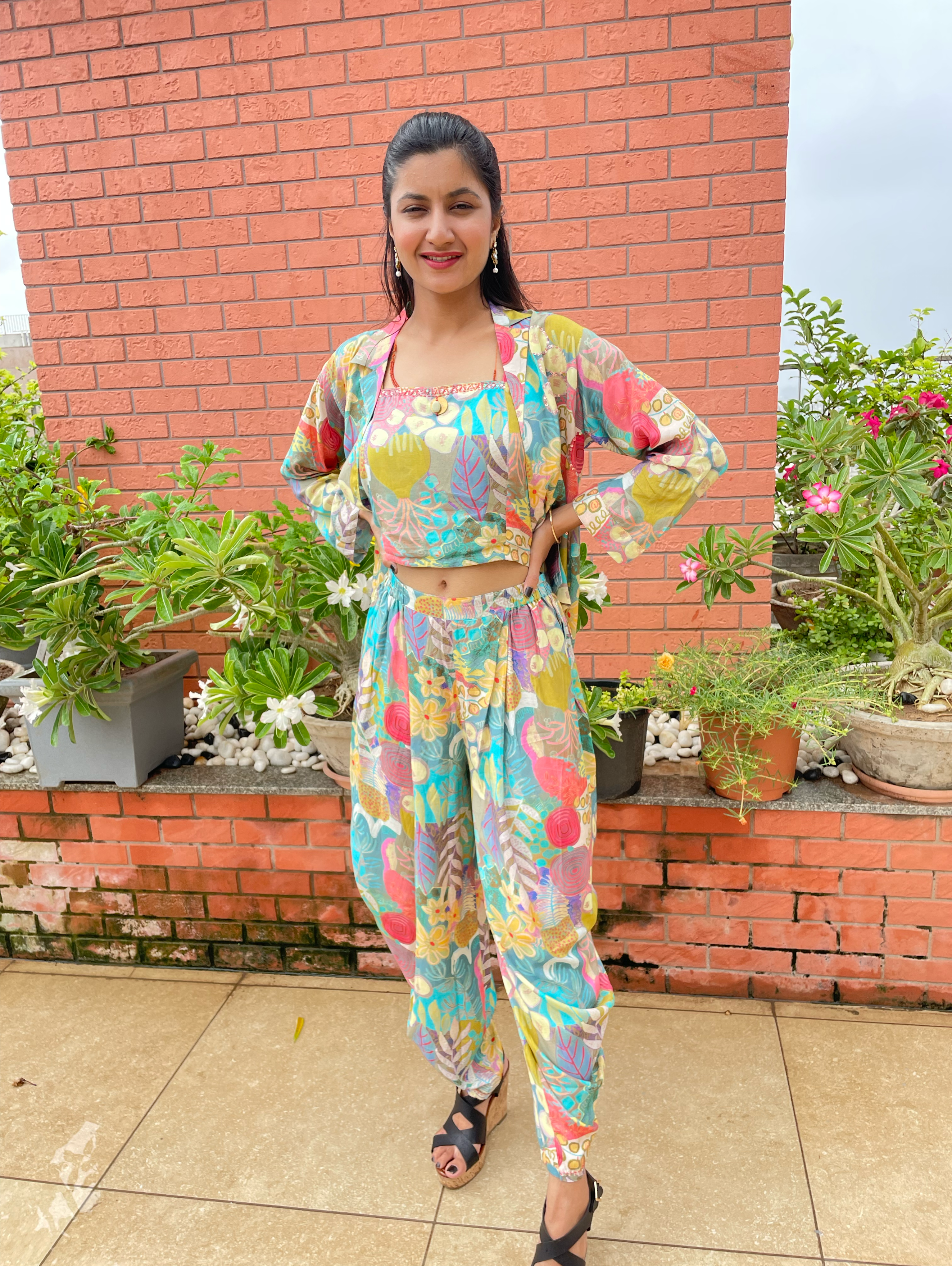 Image of Designer Muslin 3 Piece Coords