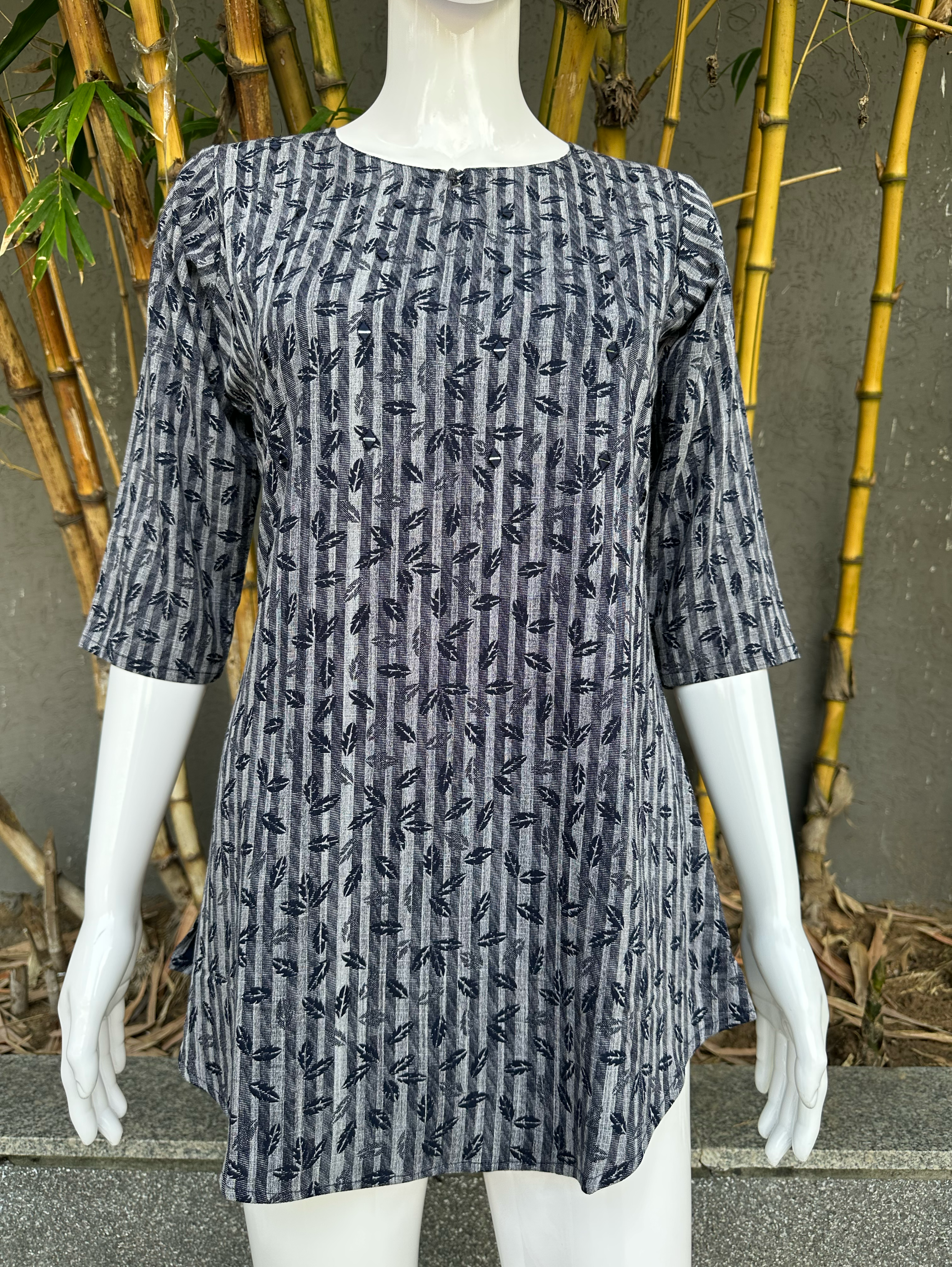 Image of Lycra Imported Fabric Mirror work Tunic