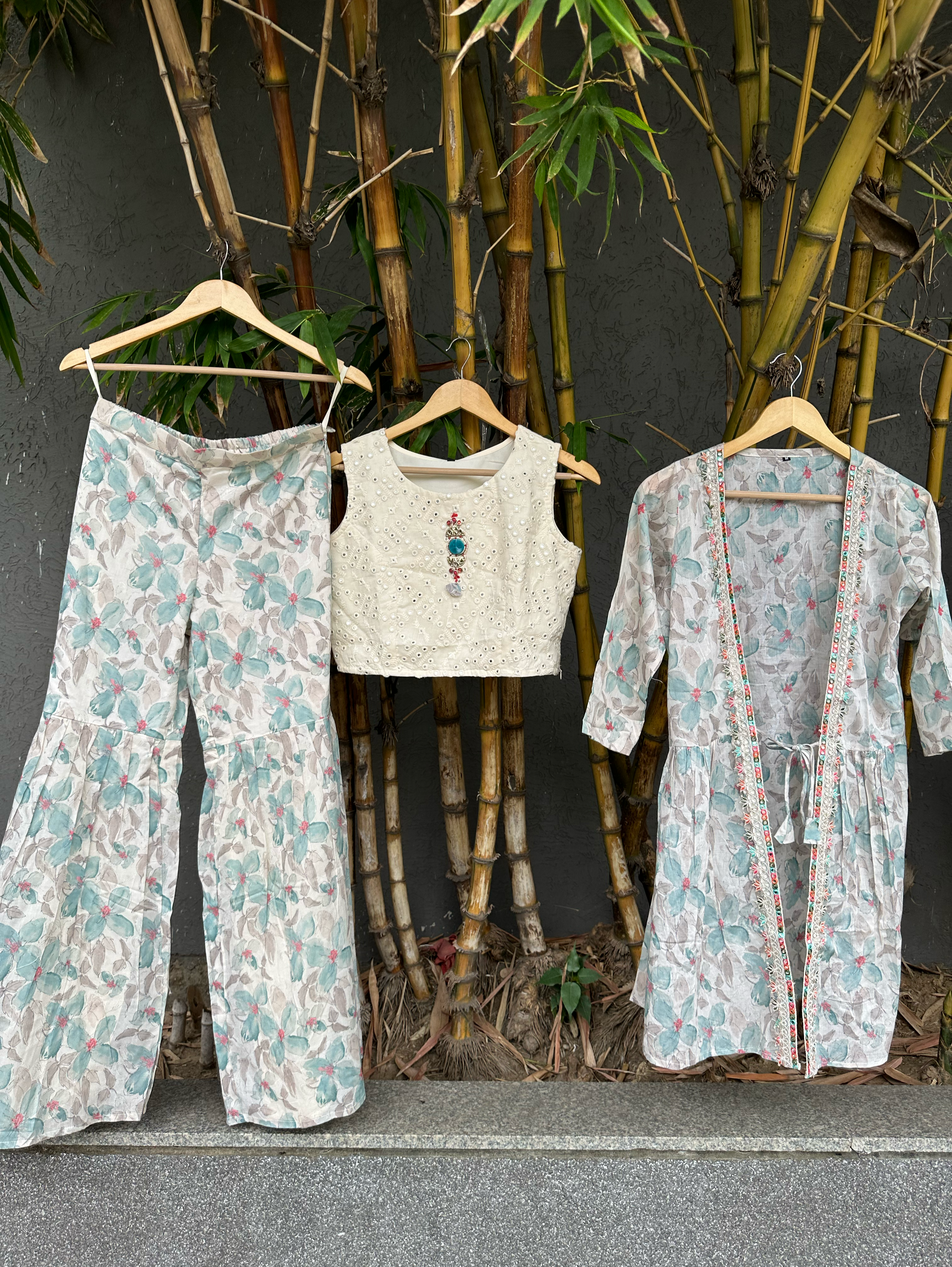 Image of Designer Sharara Set with work - 3 Piece