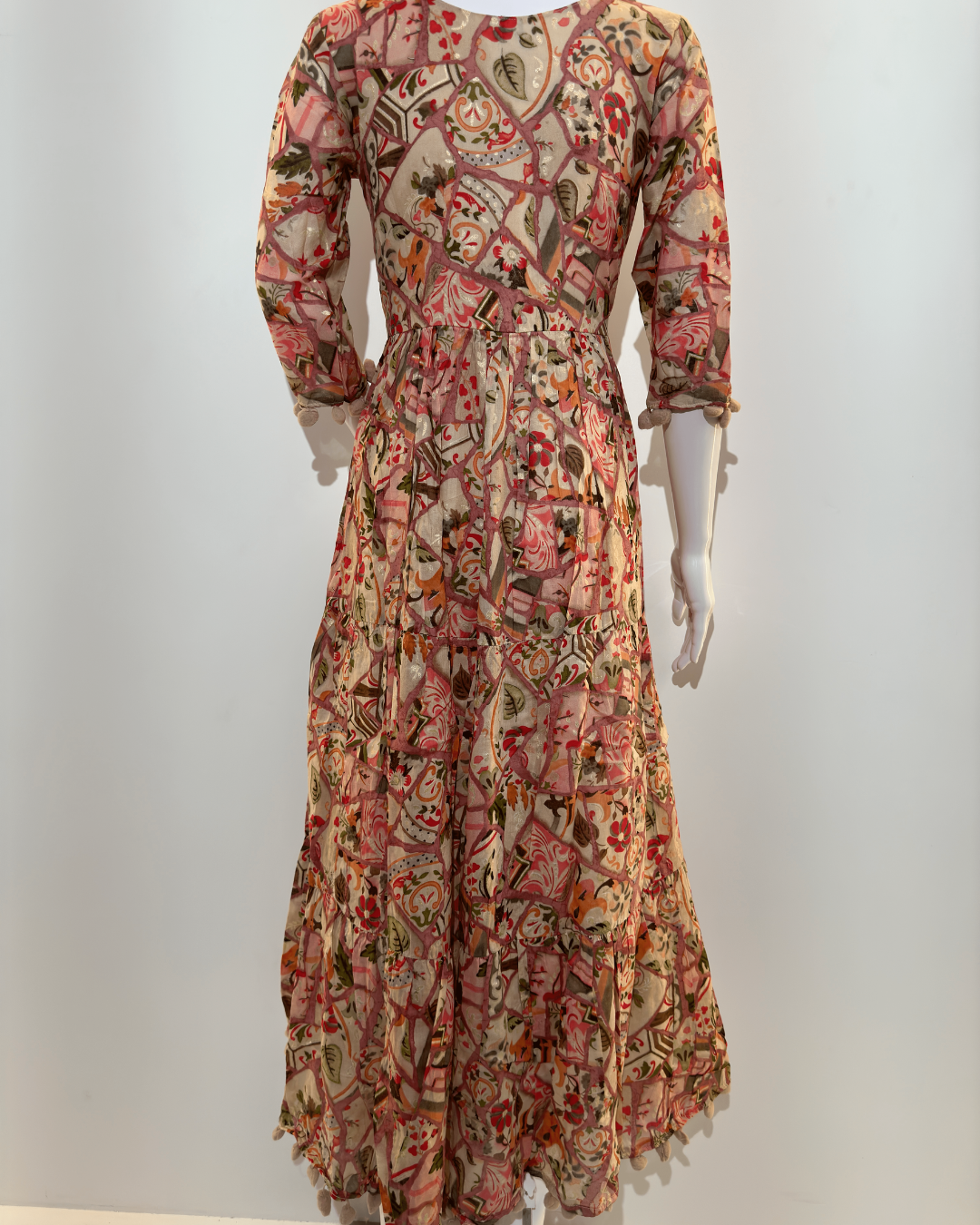 Image of Mull Cotton Mirror work Gown