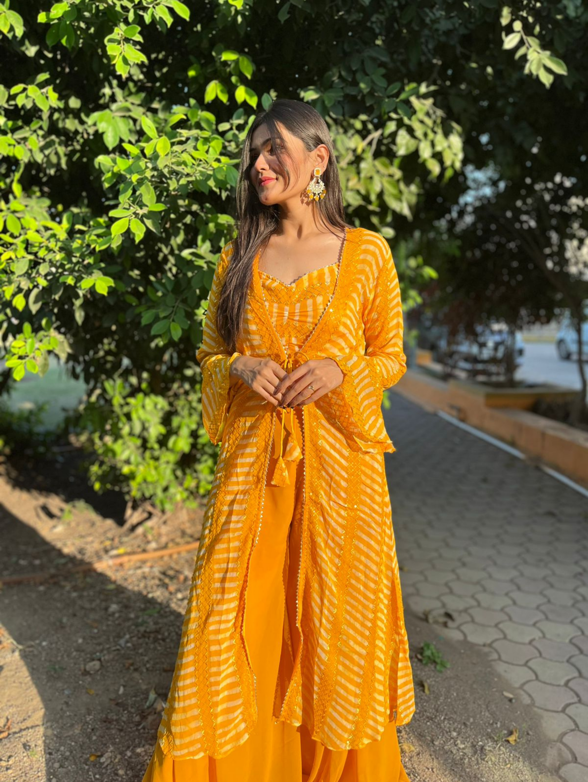 Shrug Style Georgette 3 Piece