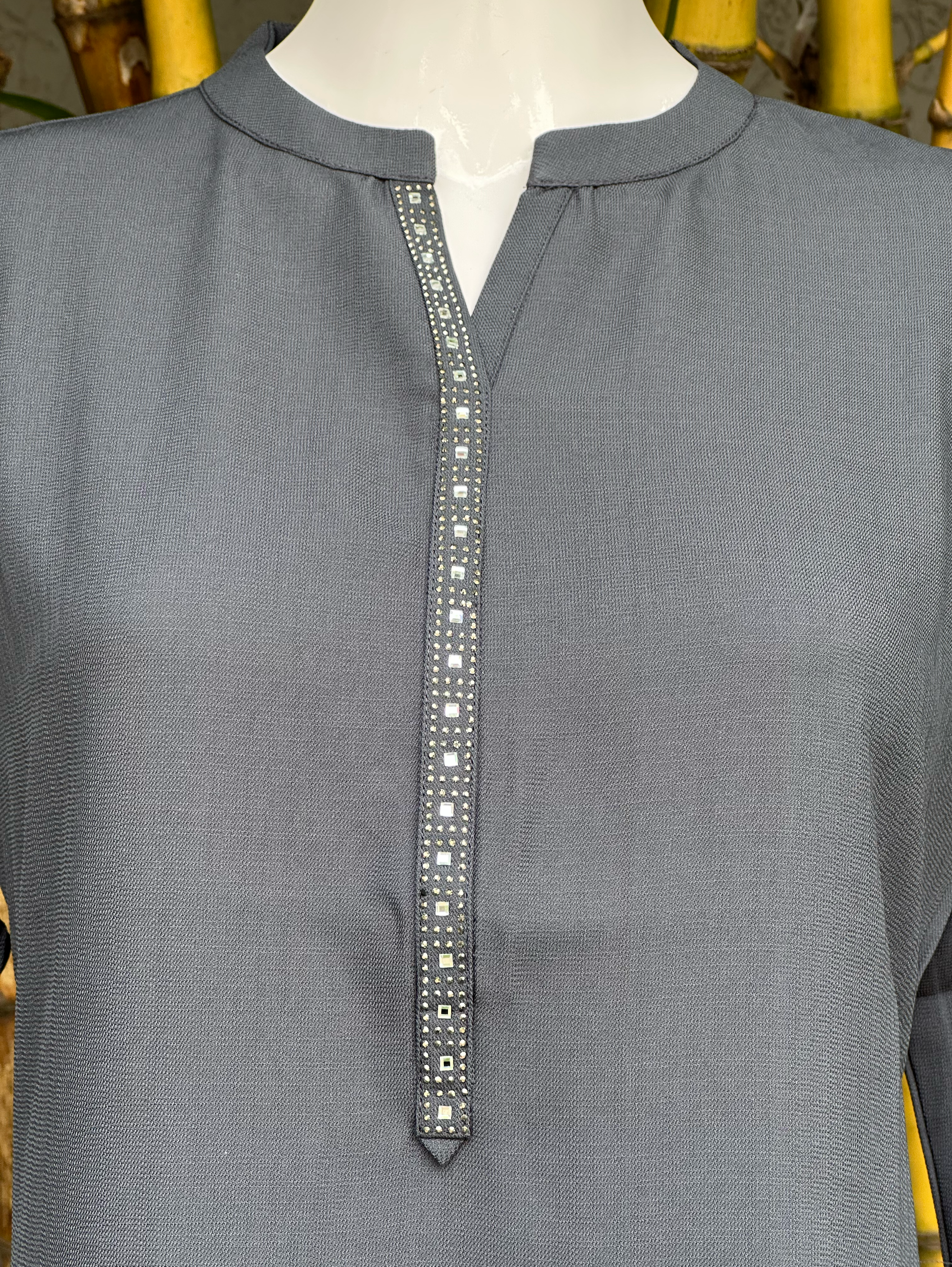 Image of Cotton Hosiery Tunic - Moti Work