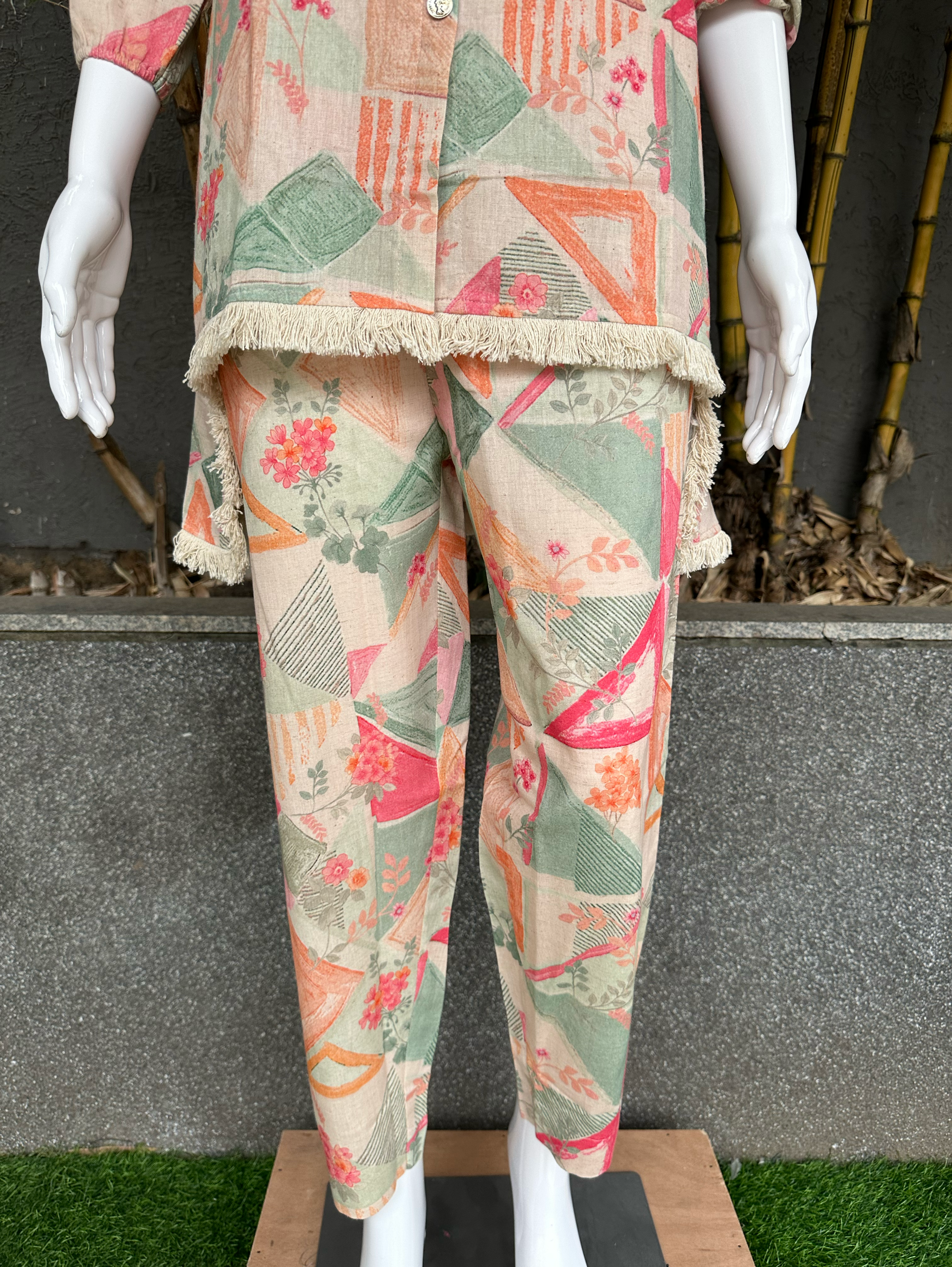 Image of Pure Cotton with Kodi work - Coord Set