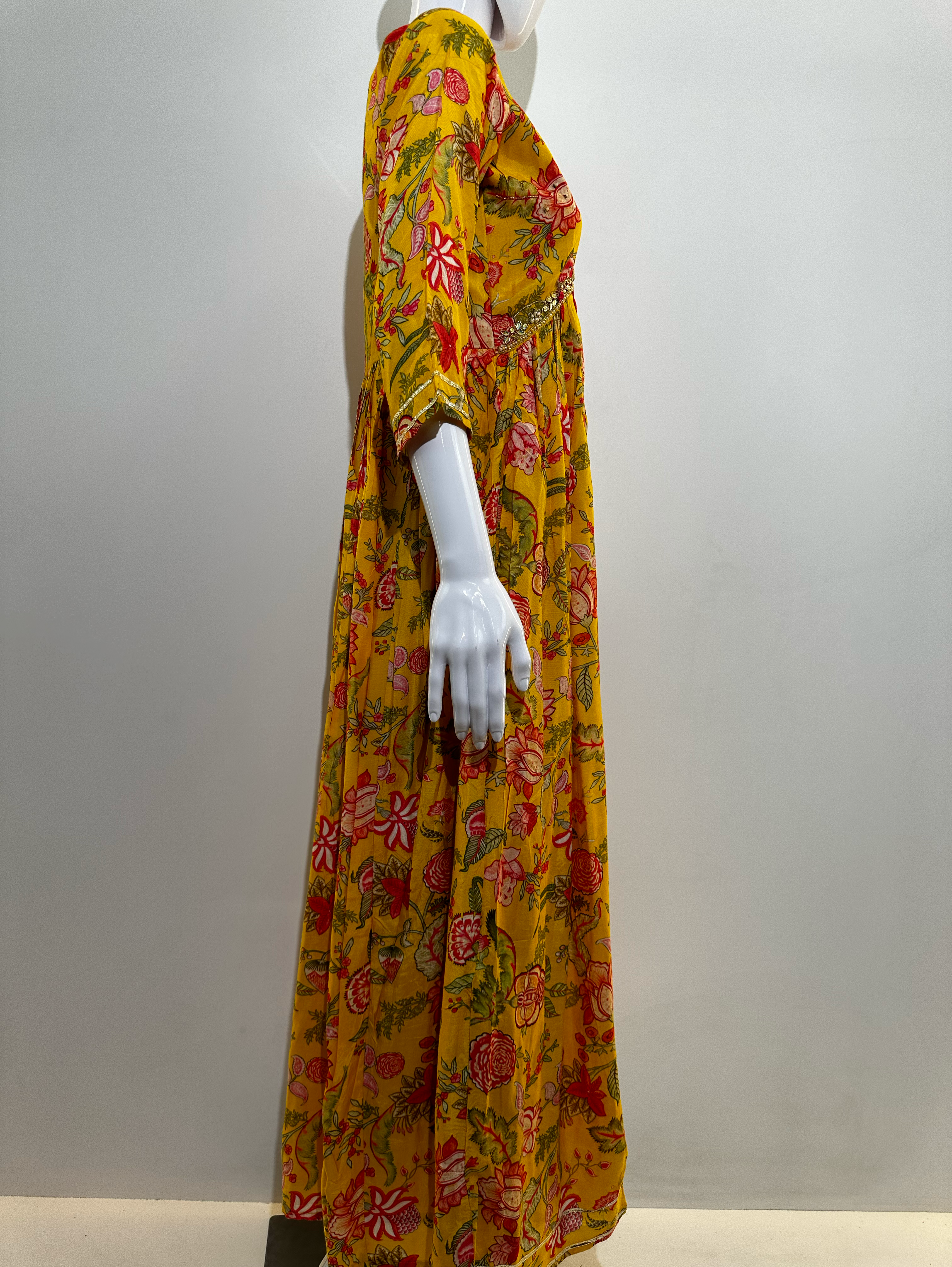 Muslin Alia Cut Gown - 1 Piece