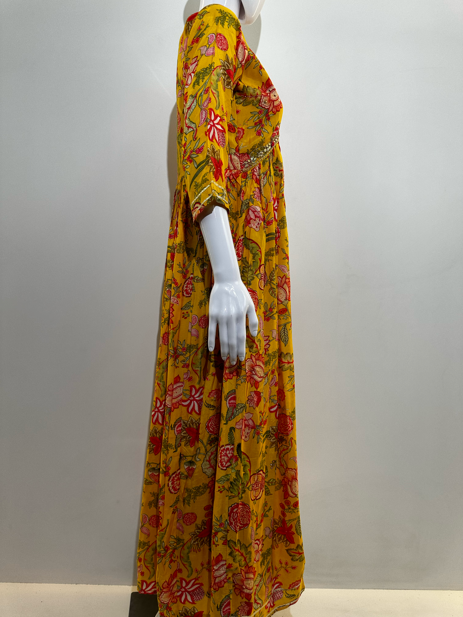 Muslin Alia Cut Gown - 1 Piece