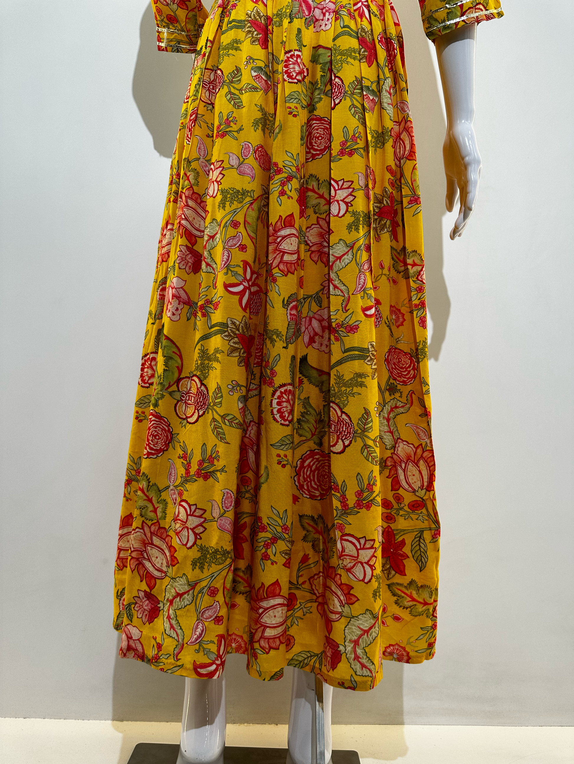 Muslin Alia Cut Gown - 1 Piece