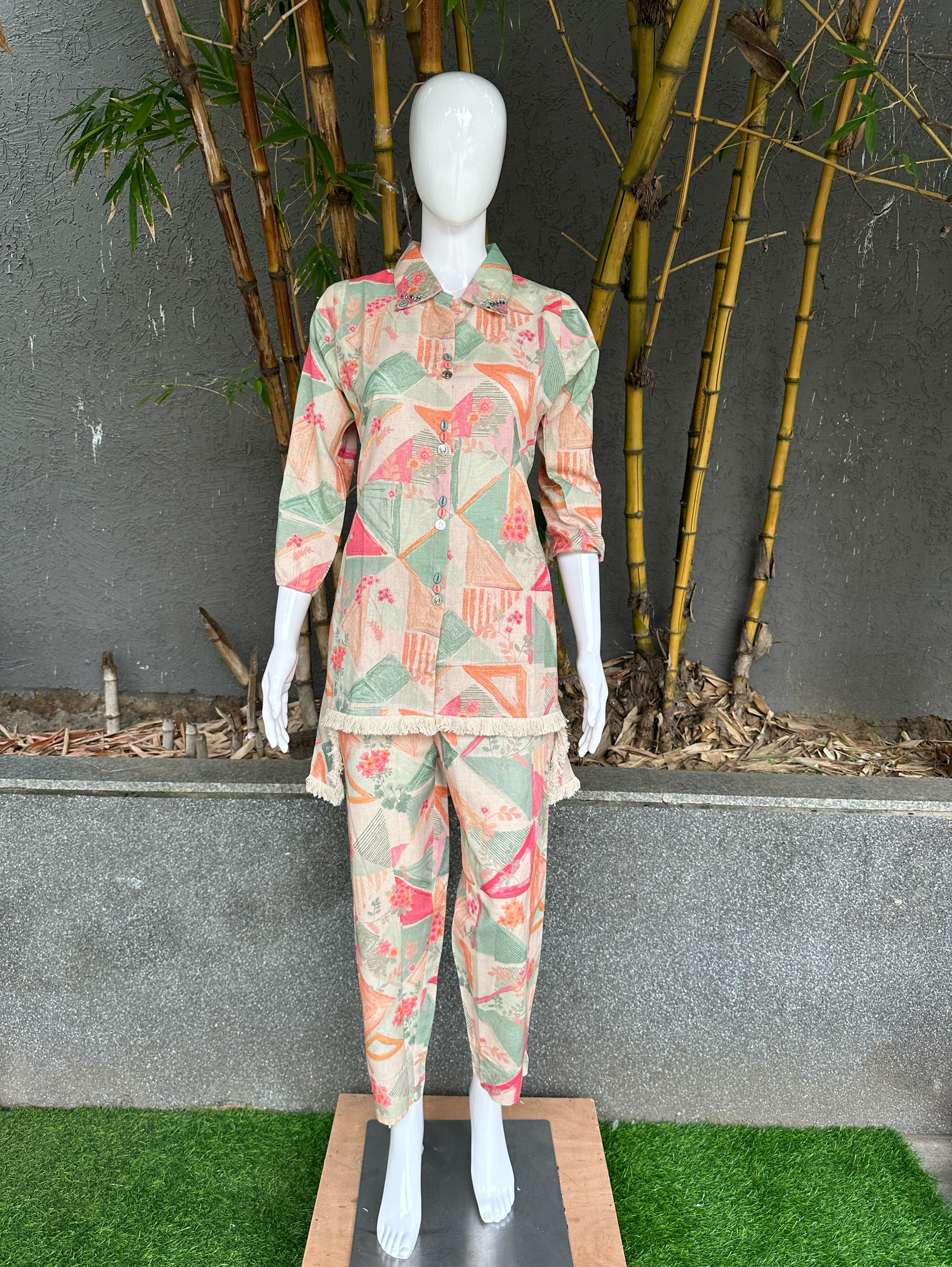 Pure Cotton with Kodi work - Coord Set
