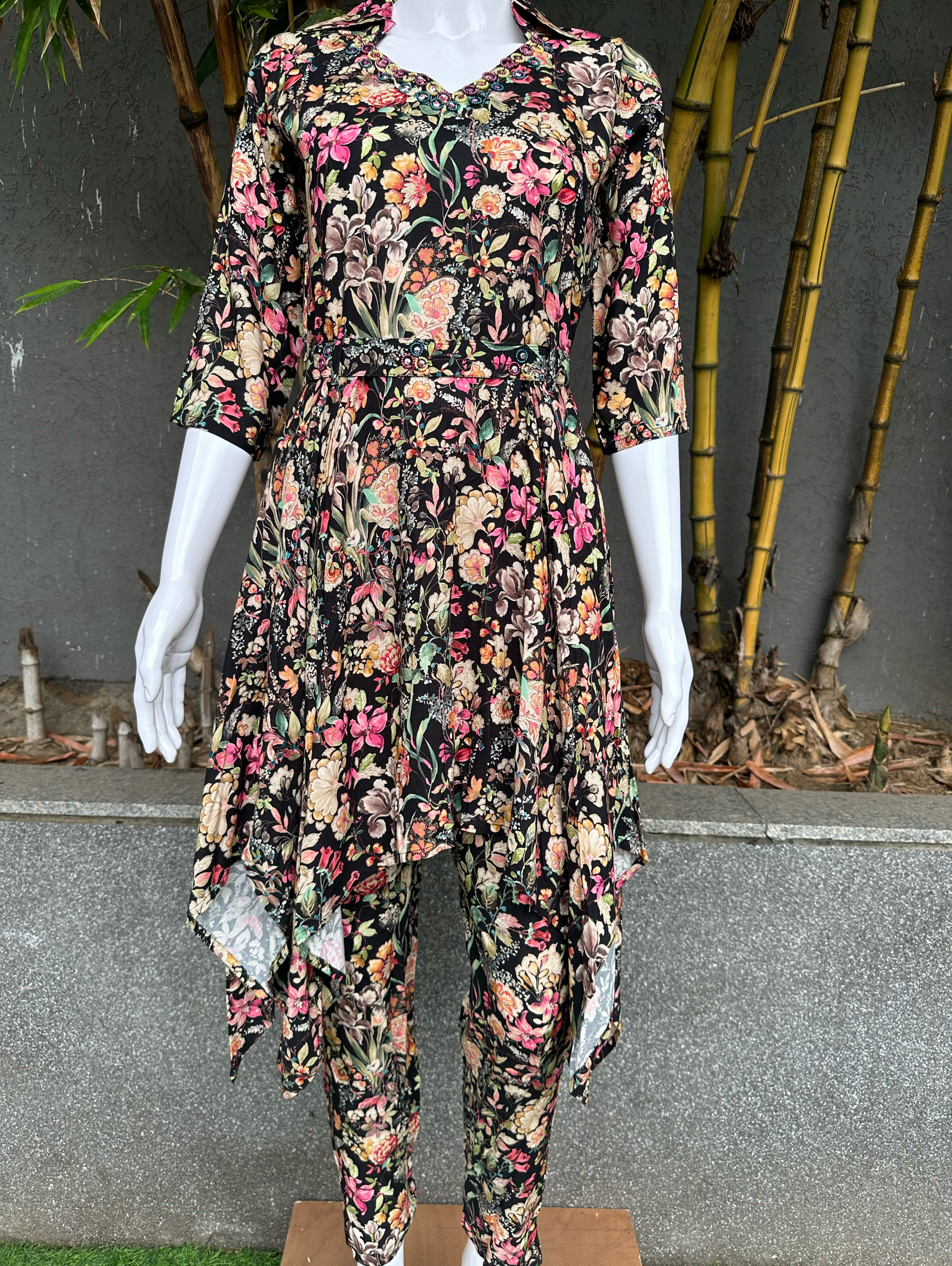 Image of Rayon Coords with Accessories work - Different Cuts