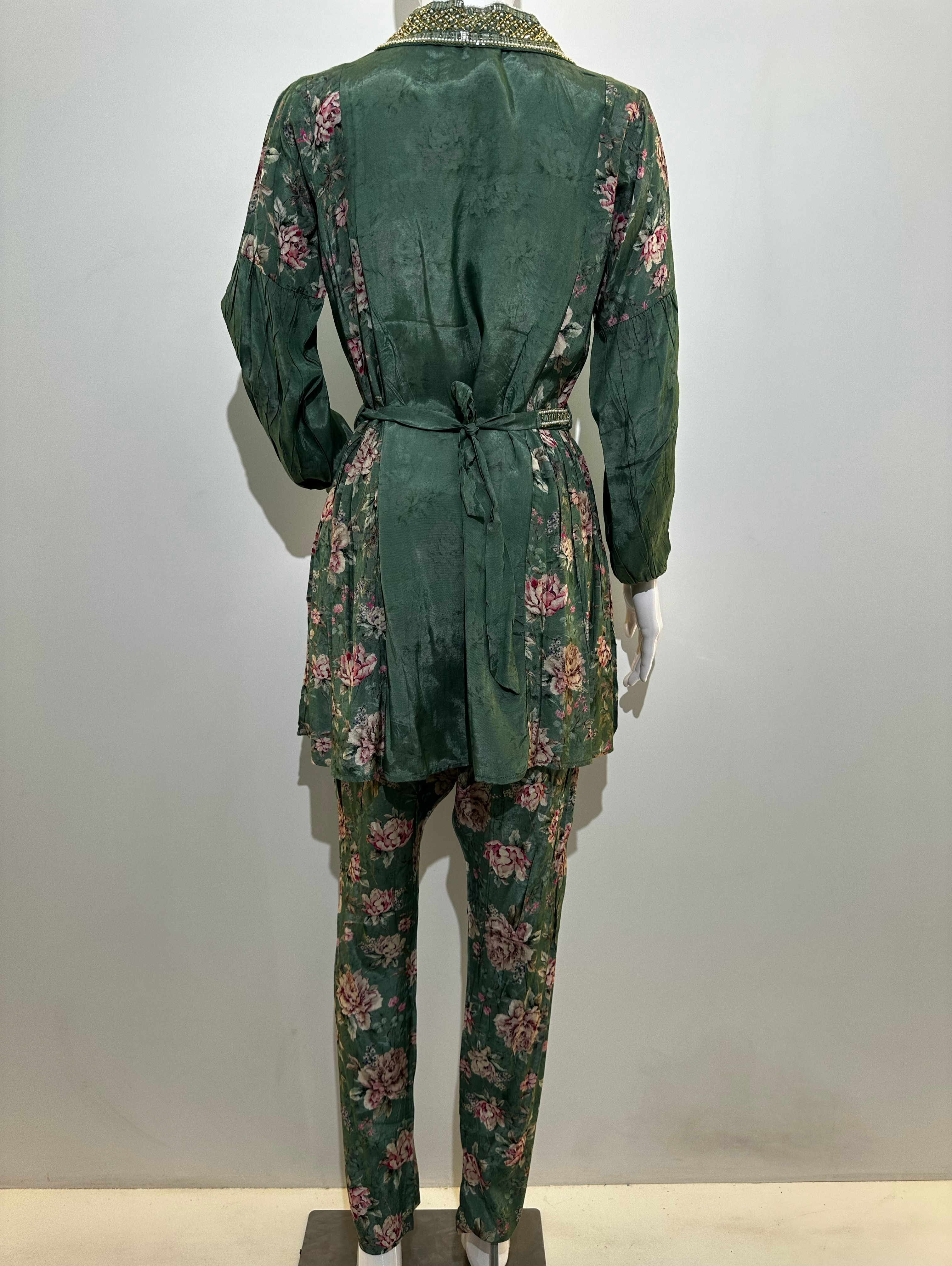 Image of Muslin Coord Set With Premium Moti Work