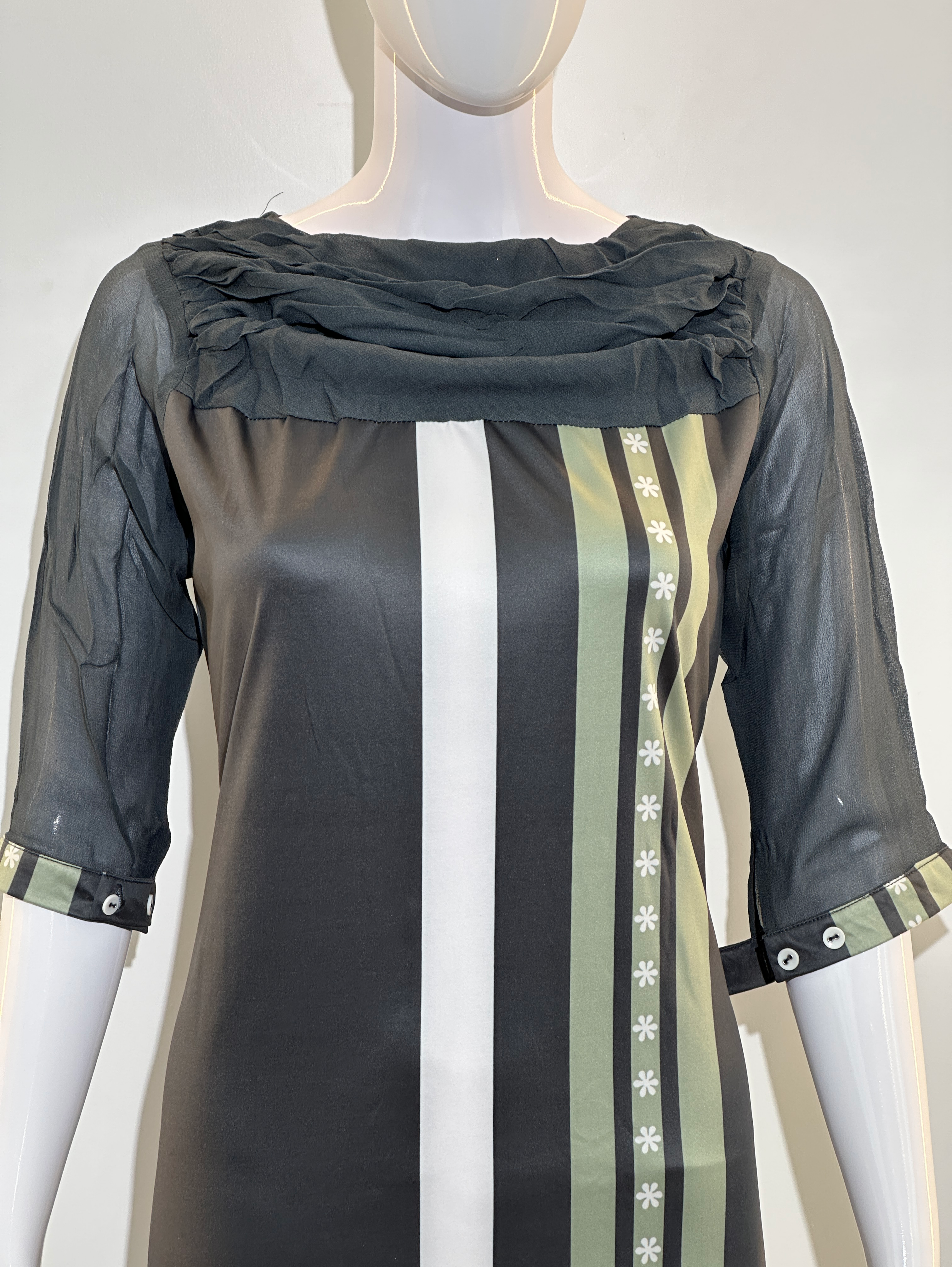 Image of Lycra Stretchable Kurti with Work