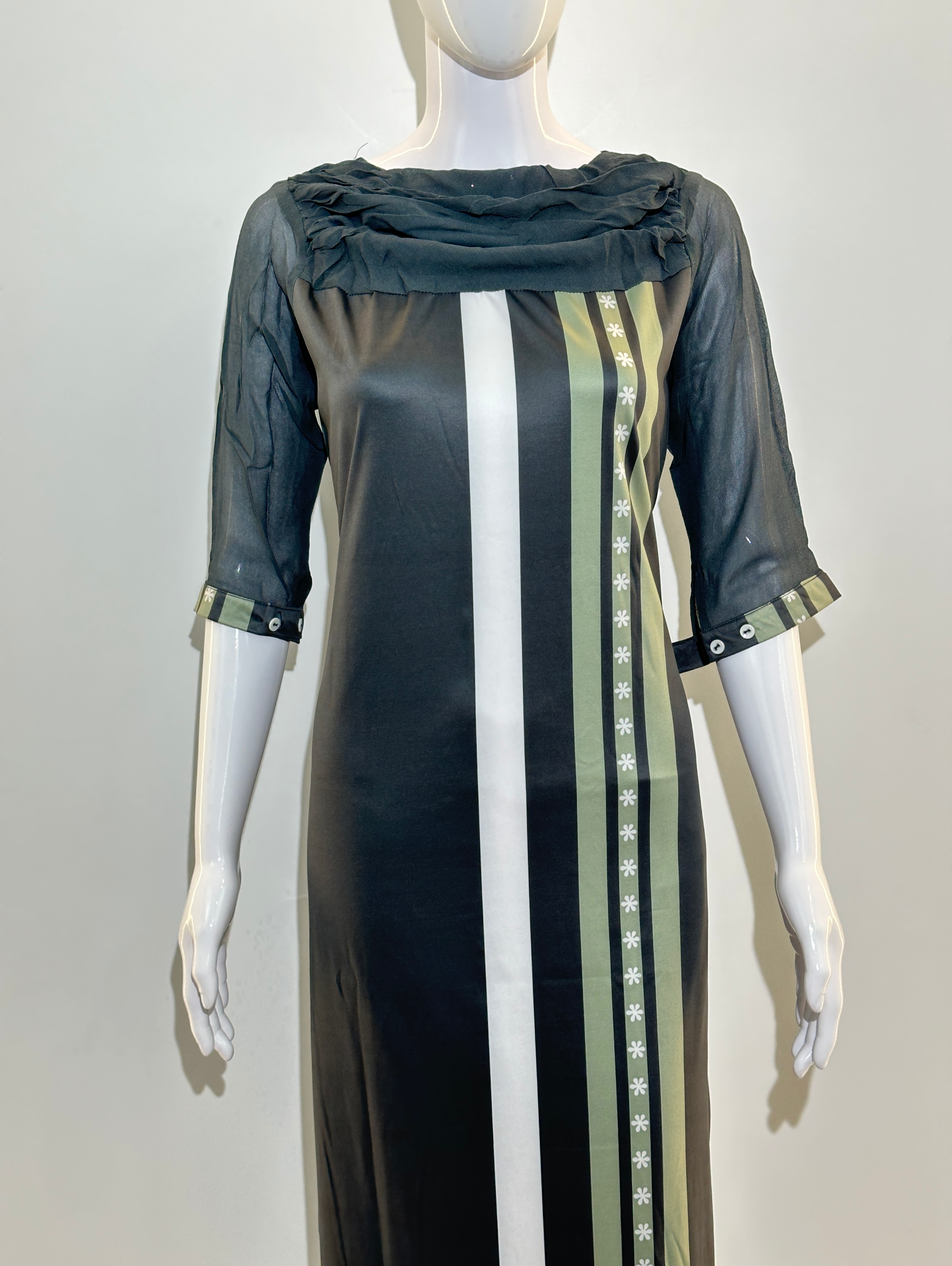 Image of Lycra Stretchable Kurti with Work