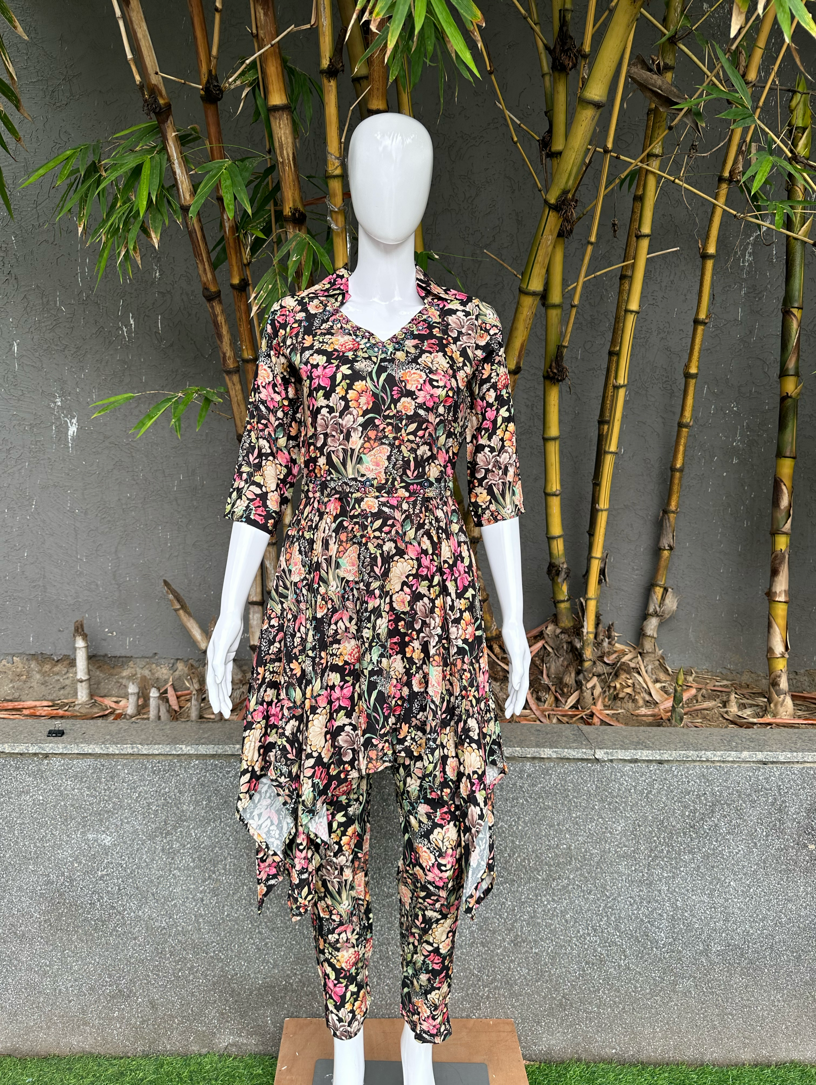 Image of Rayon Coords with Accessories work - Different Cuts