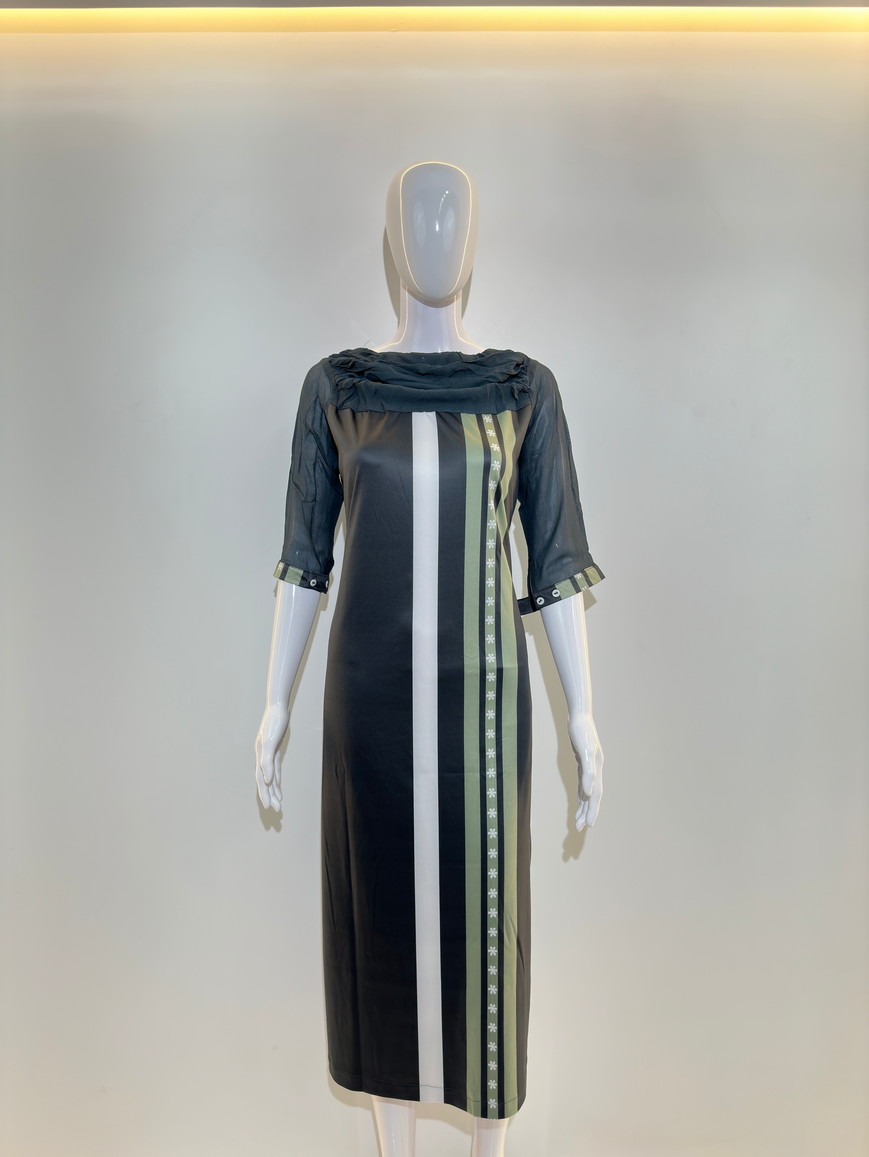 Image of Lycra Stretchable Kurti with Work