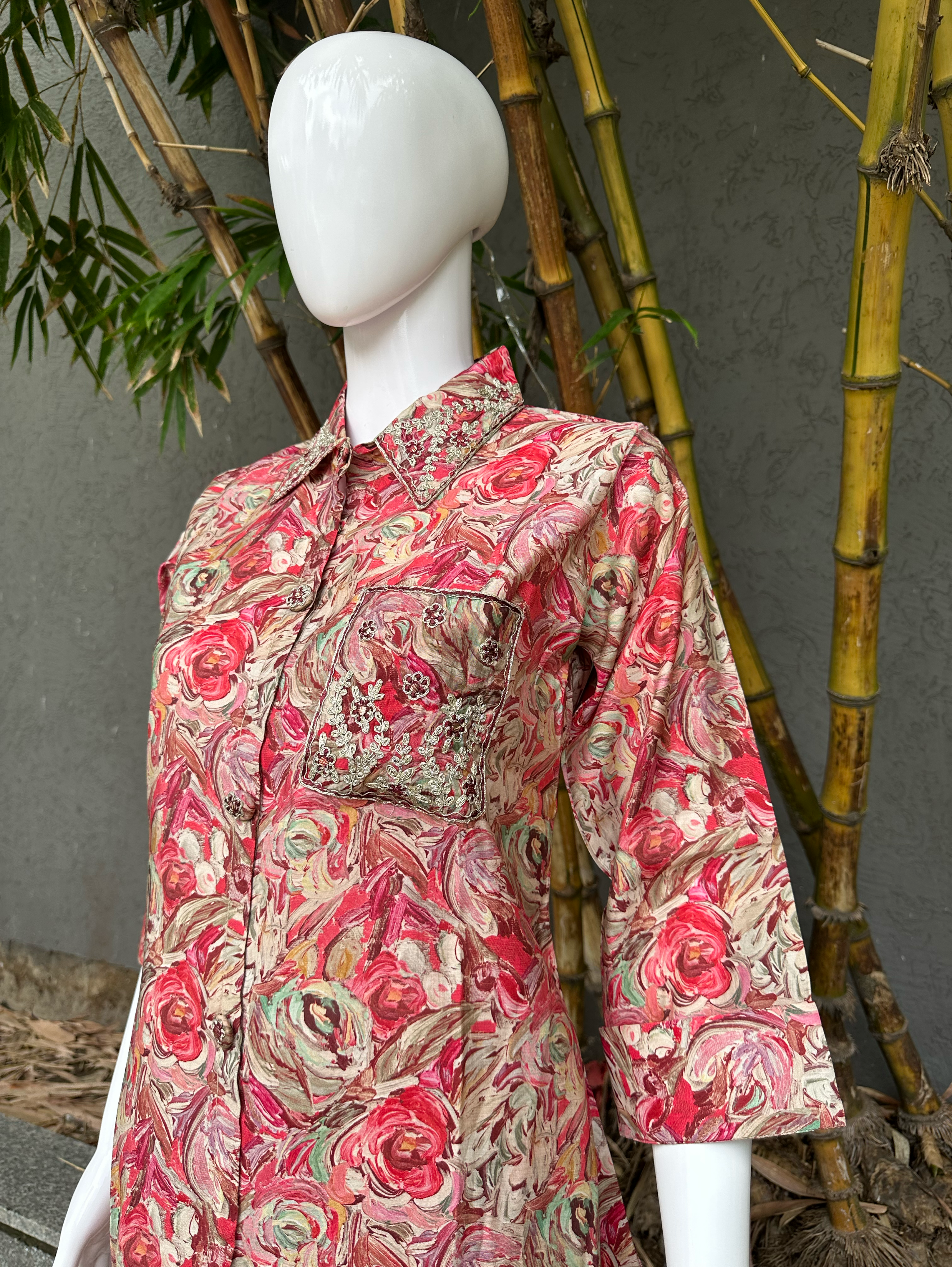 Muslin with Complete Embroidery work