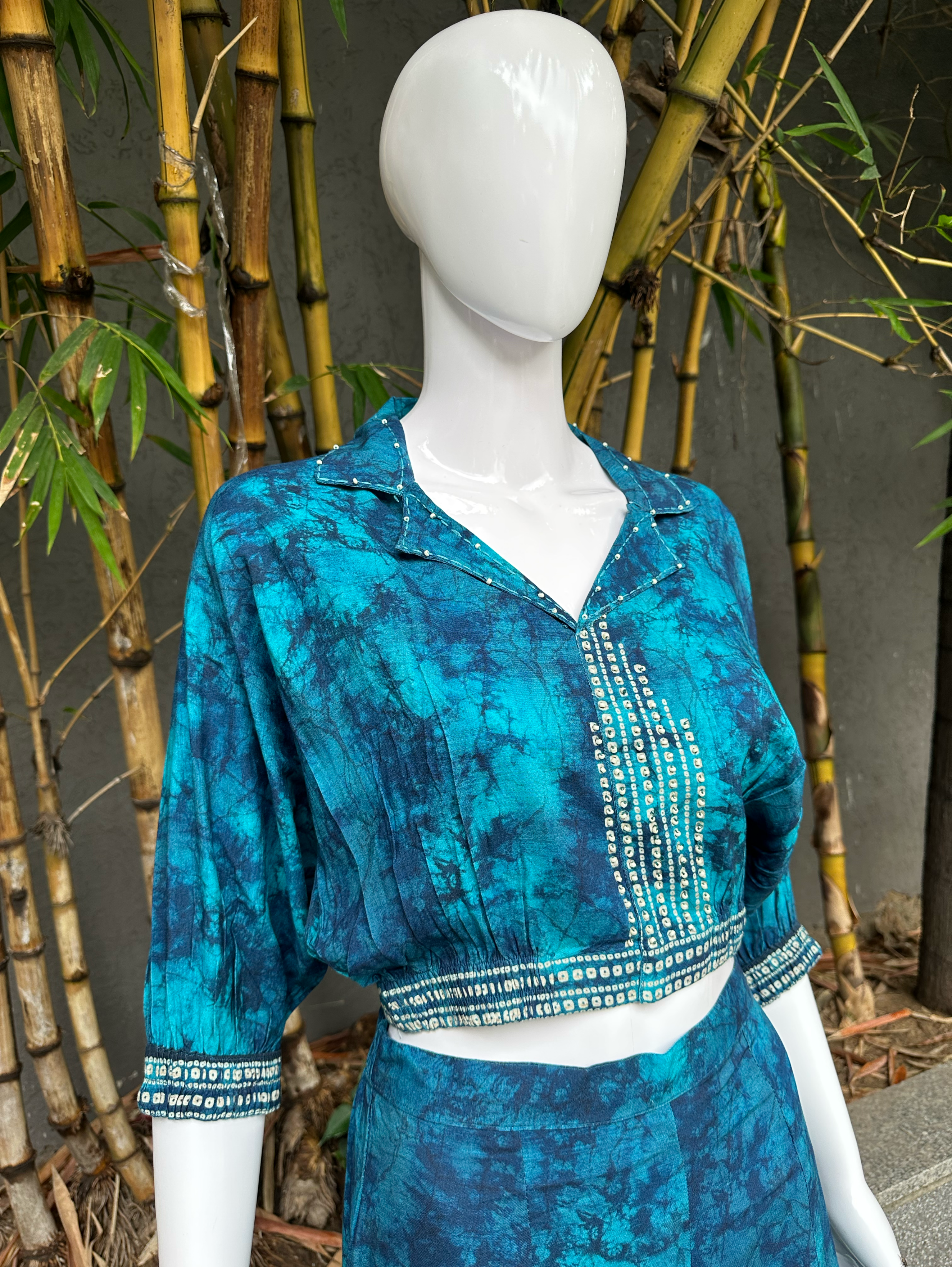 Rayon Dhabu Print Coords with Palazzo Pant