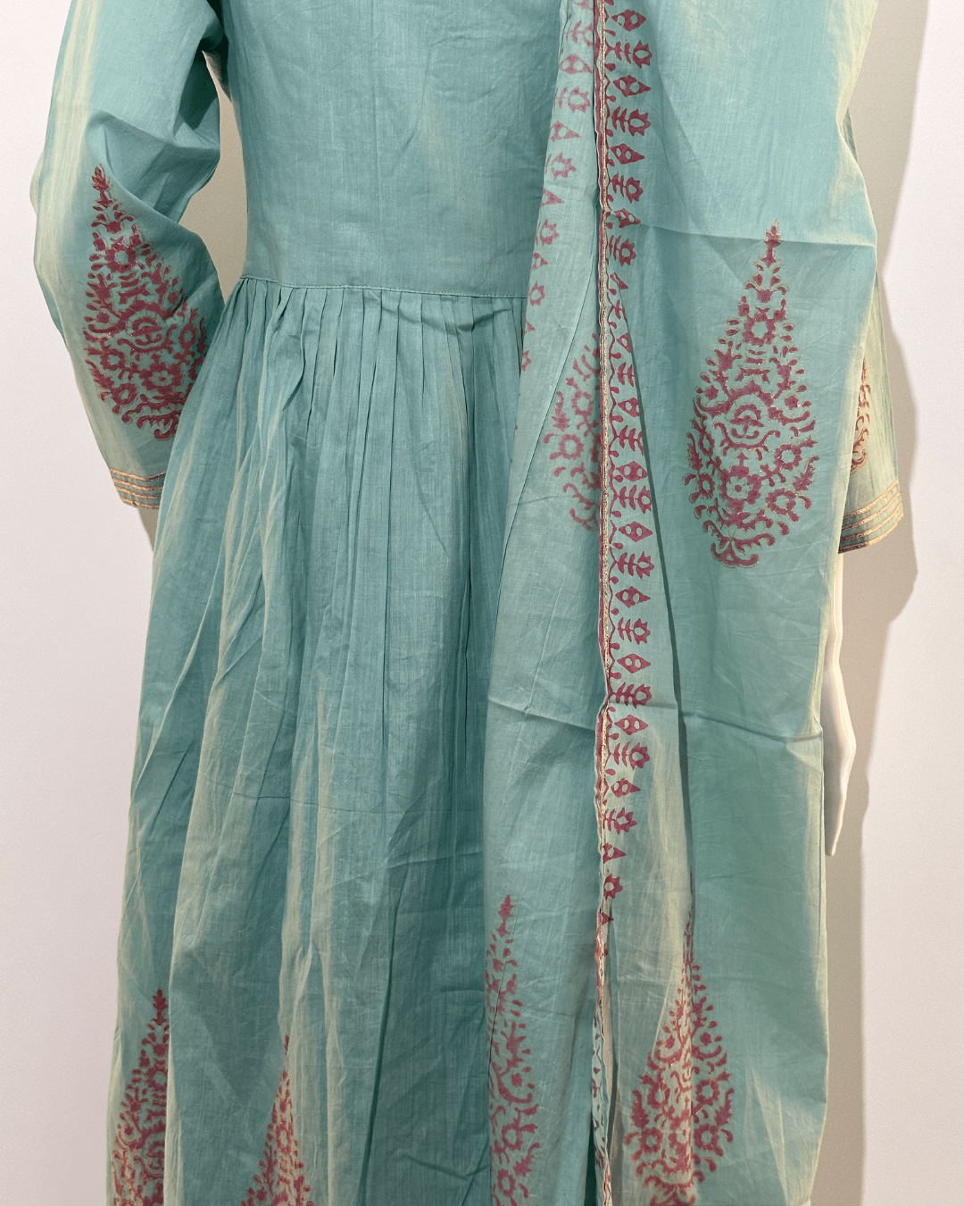 Kalamkari Print Alia Cut Kurti Set - 3 Piece