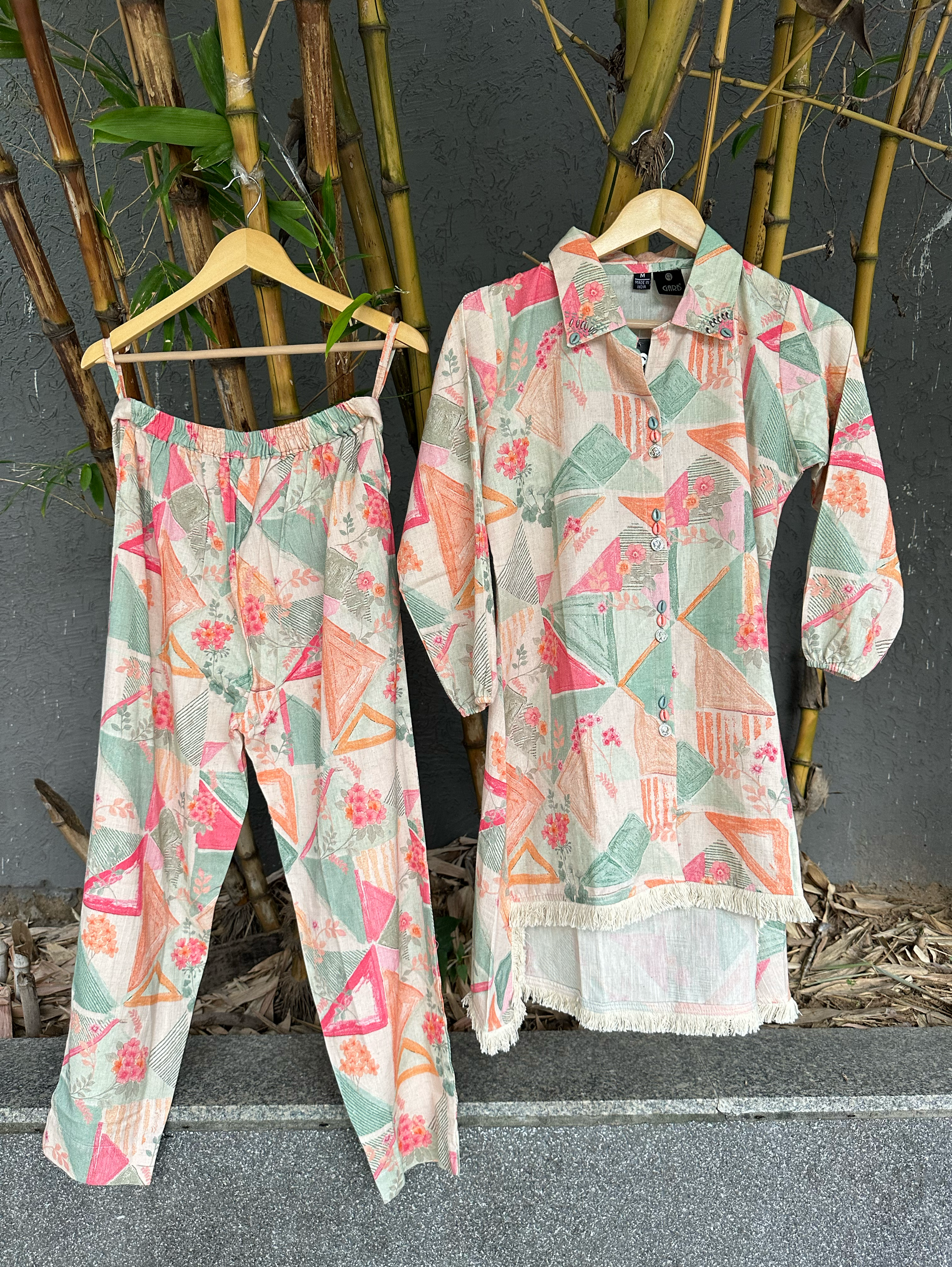 Image of Pure Cotton with Kodi work - Coord Set