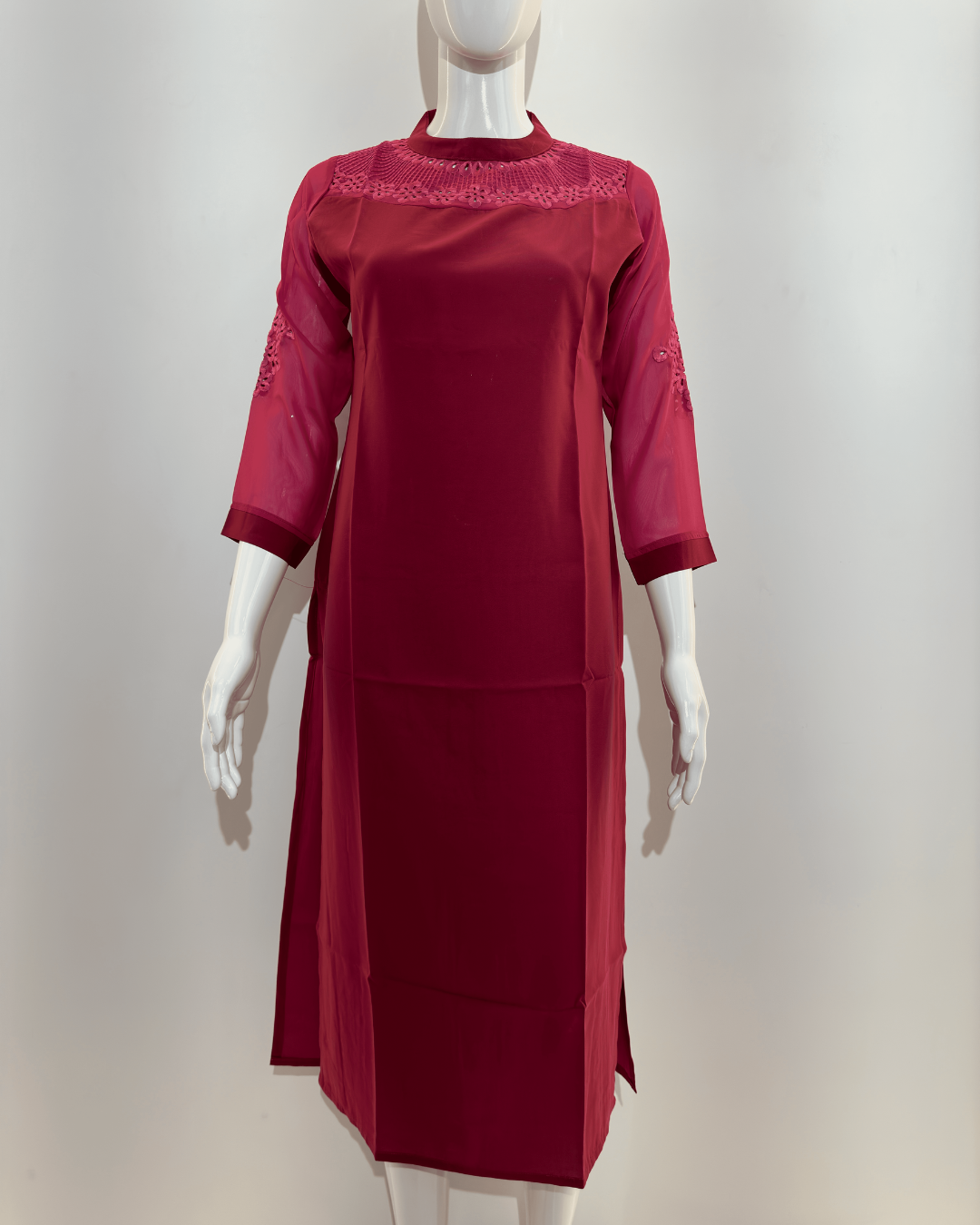 Image of Unique Georgette Straight Kurti