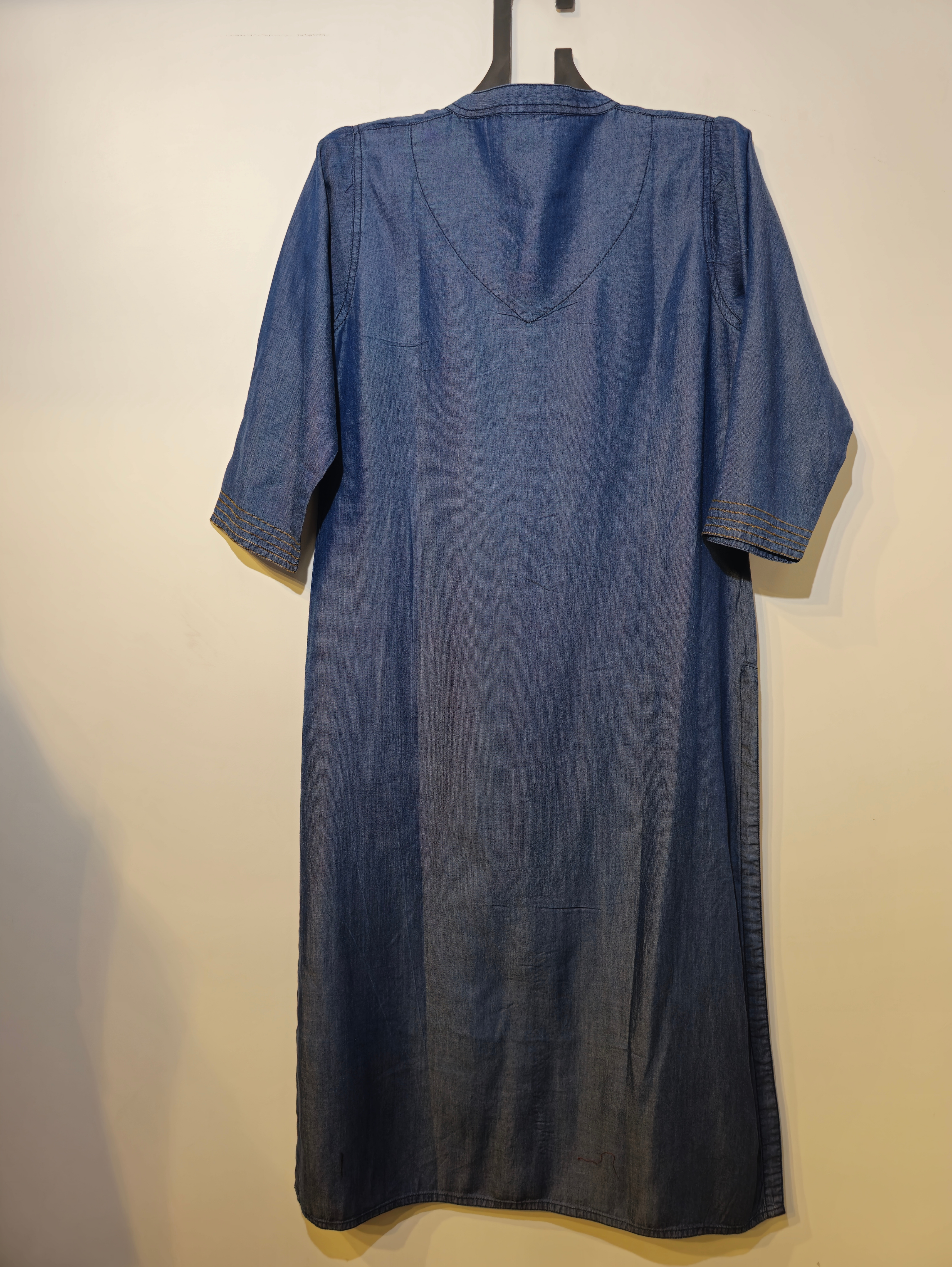 Image of Designer Denim Straight Kurti