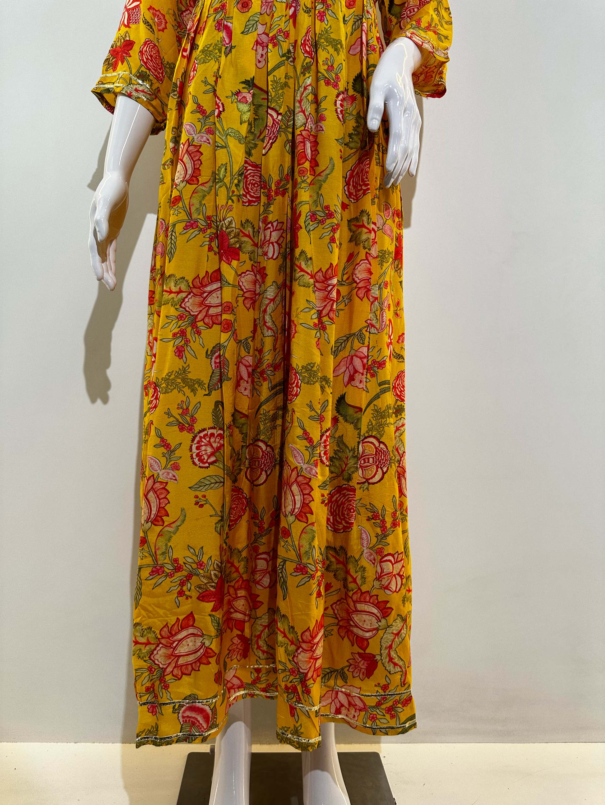 Muslin Alia Cut Gown - 1 Piece