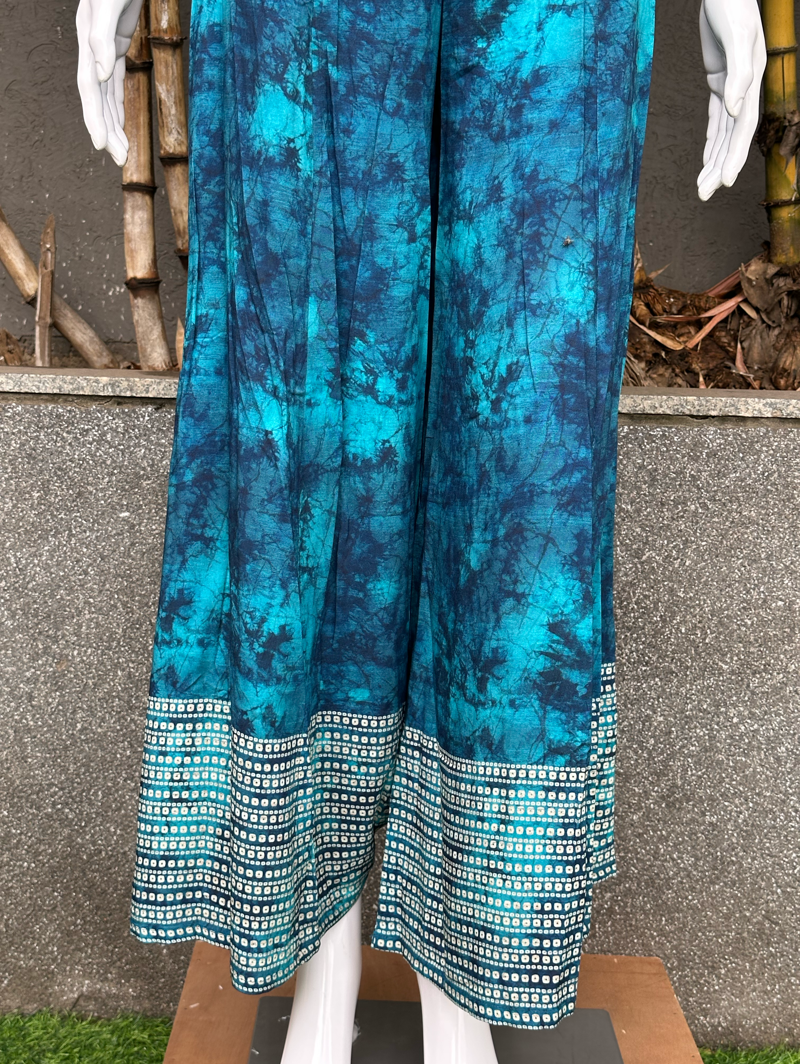 Image of Rayon Dhabu Print Coords with Palazzo Pant