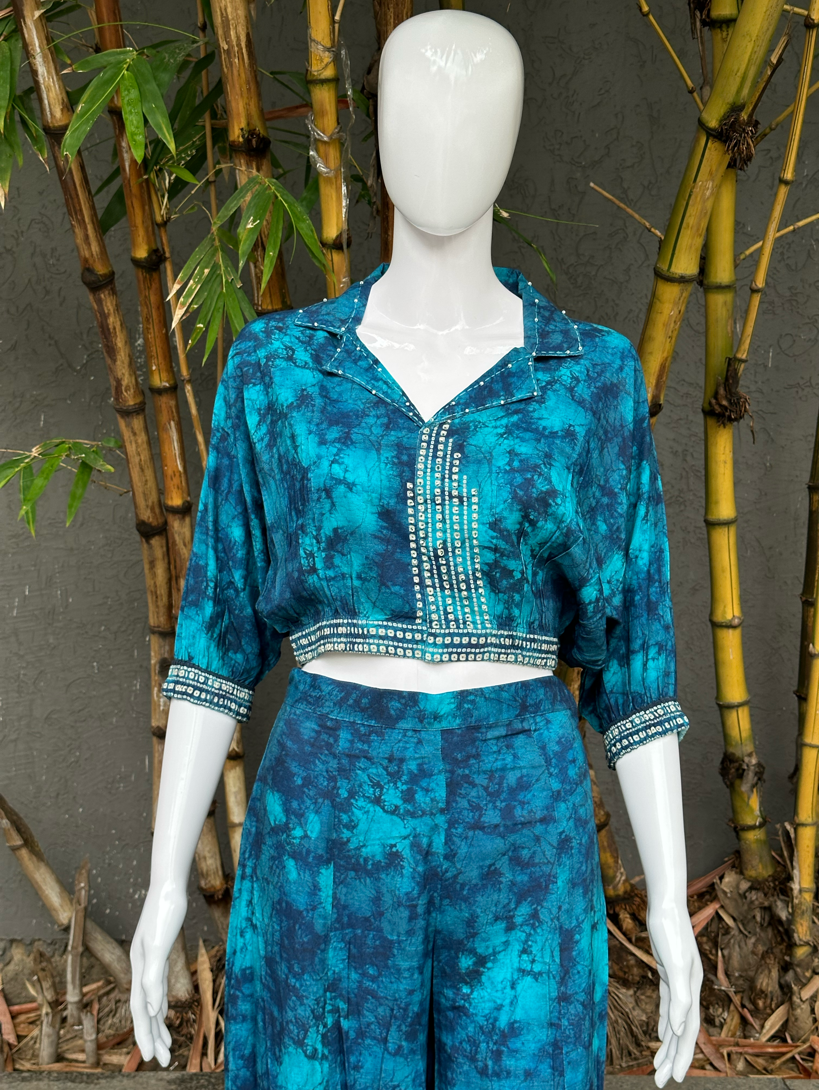 Rayon Dhabu Print Coords with Palazzo Pant