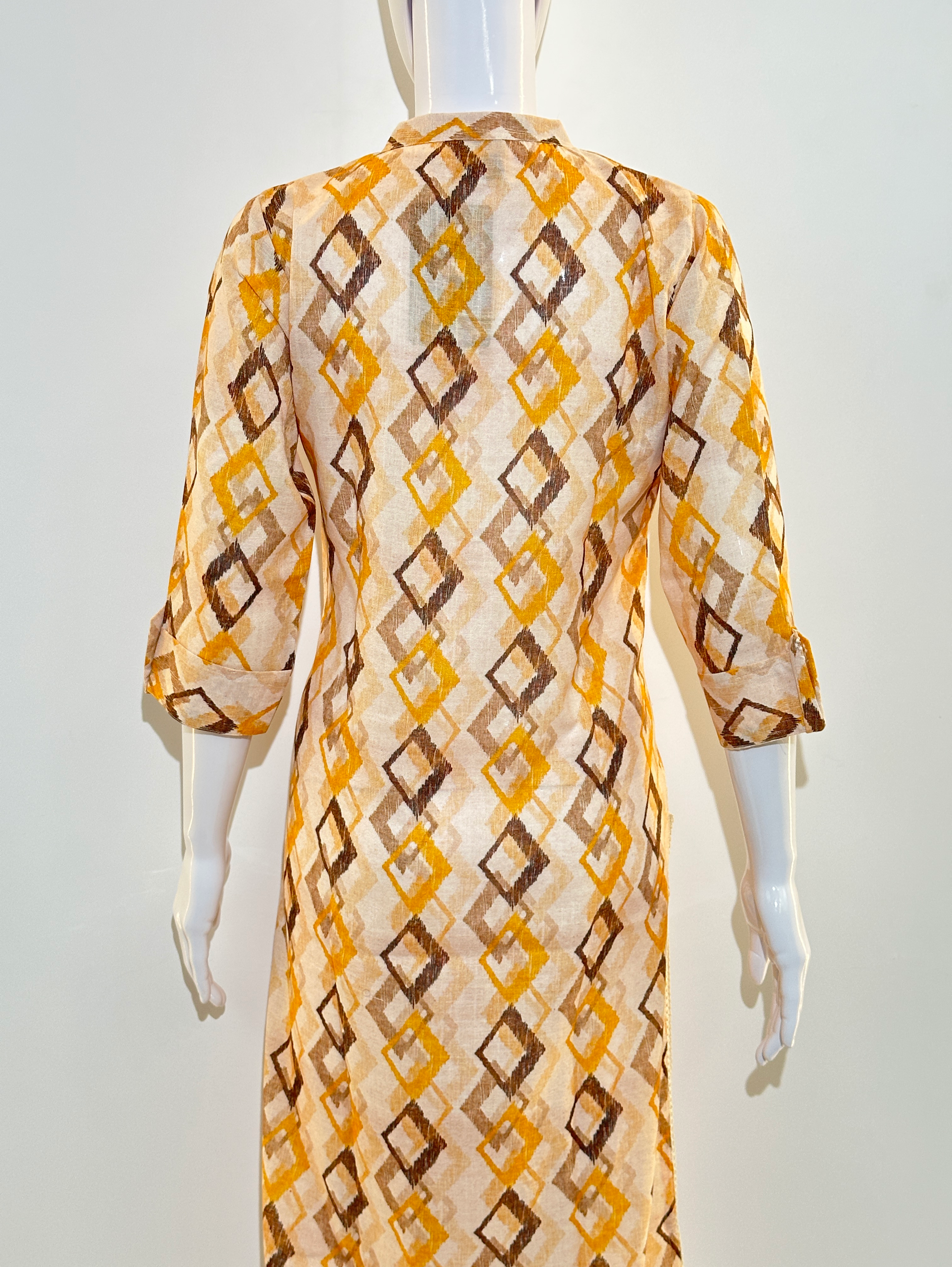 Image of Cotton Straight Kurti with Embroidary Sequence work