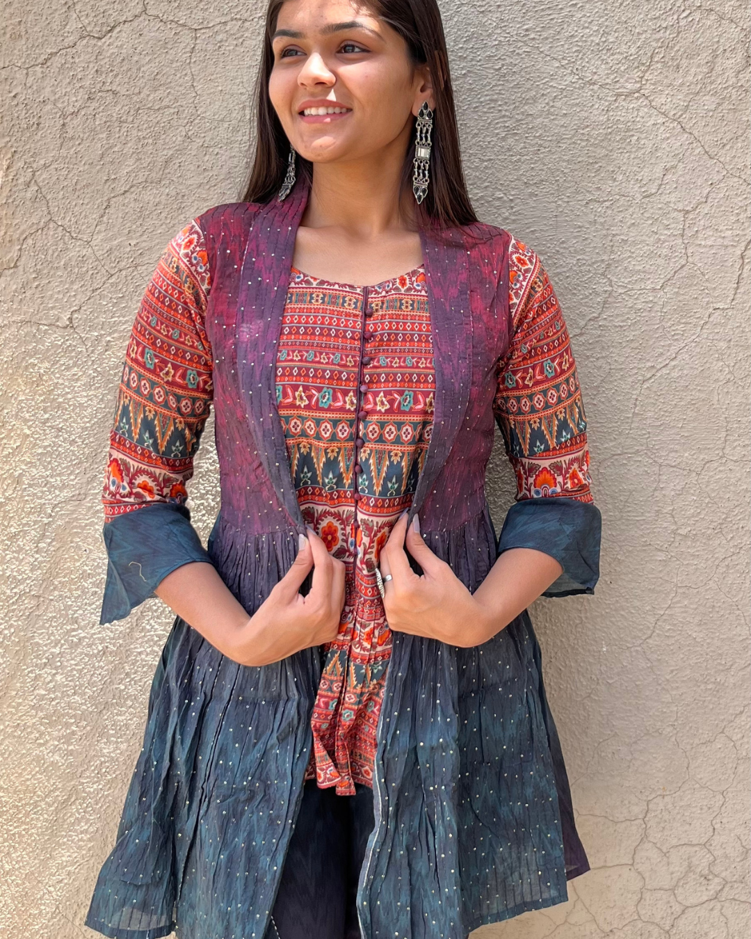 Image of Multi Color Cotton Coord -Set - 2 Piece
