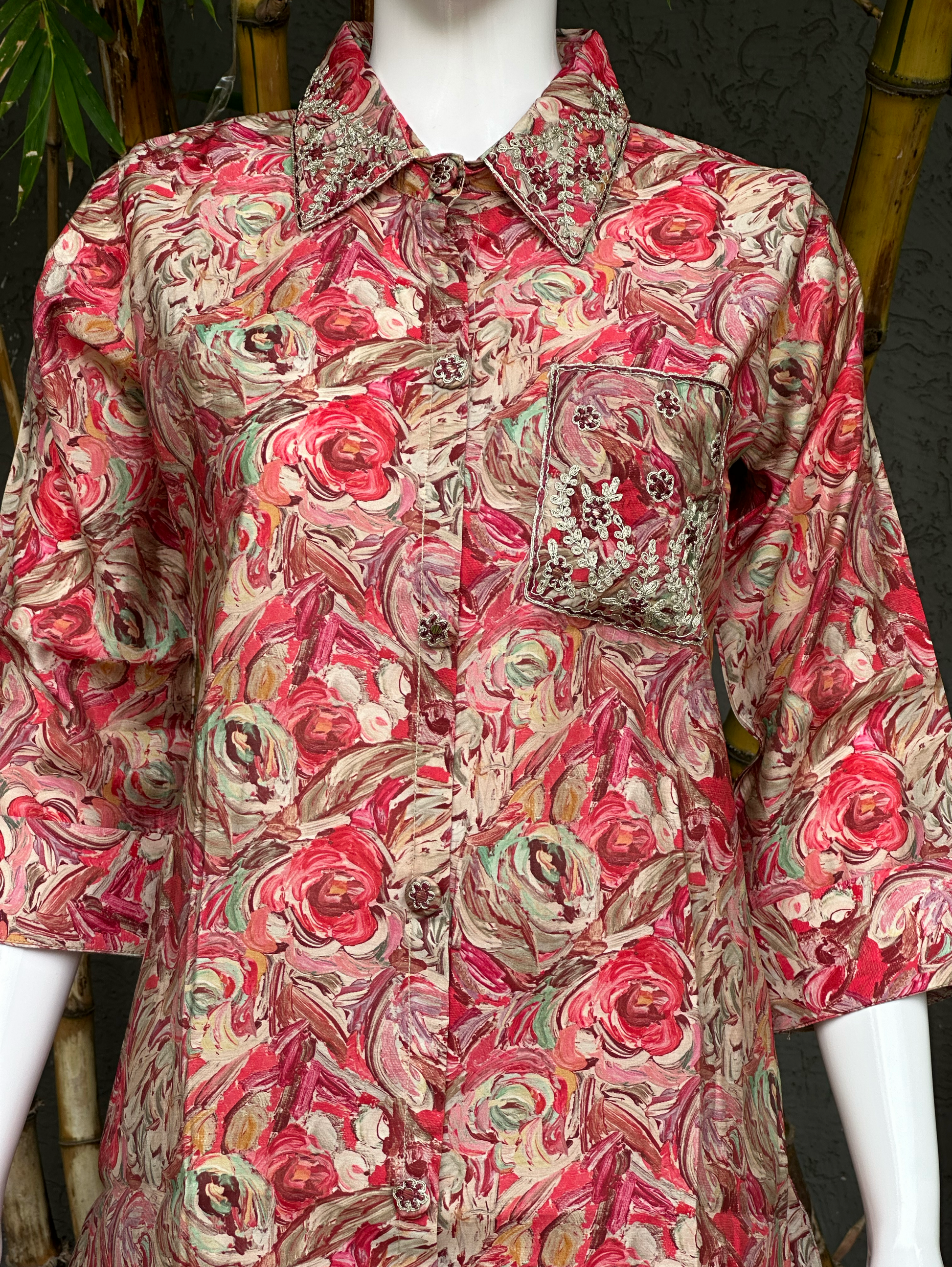 Muslin with Complete Embroidery work