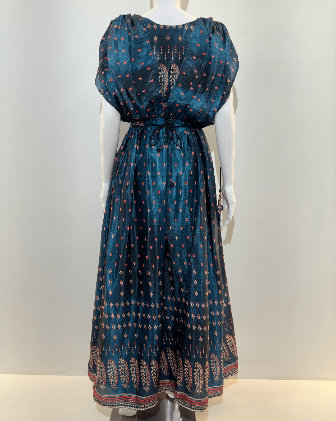 Muslin Butterfly Design Gown with Belt