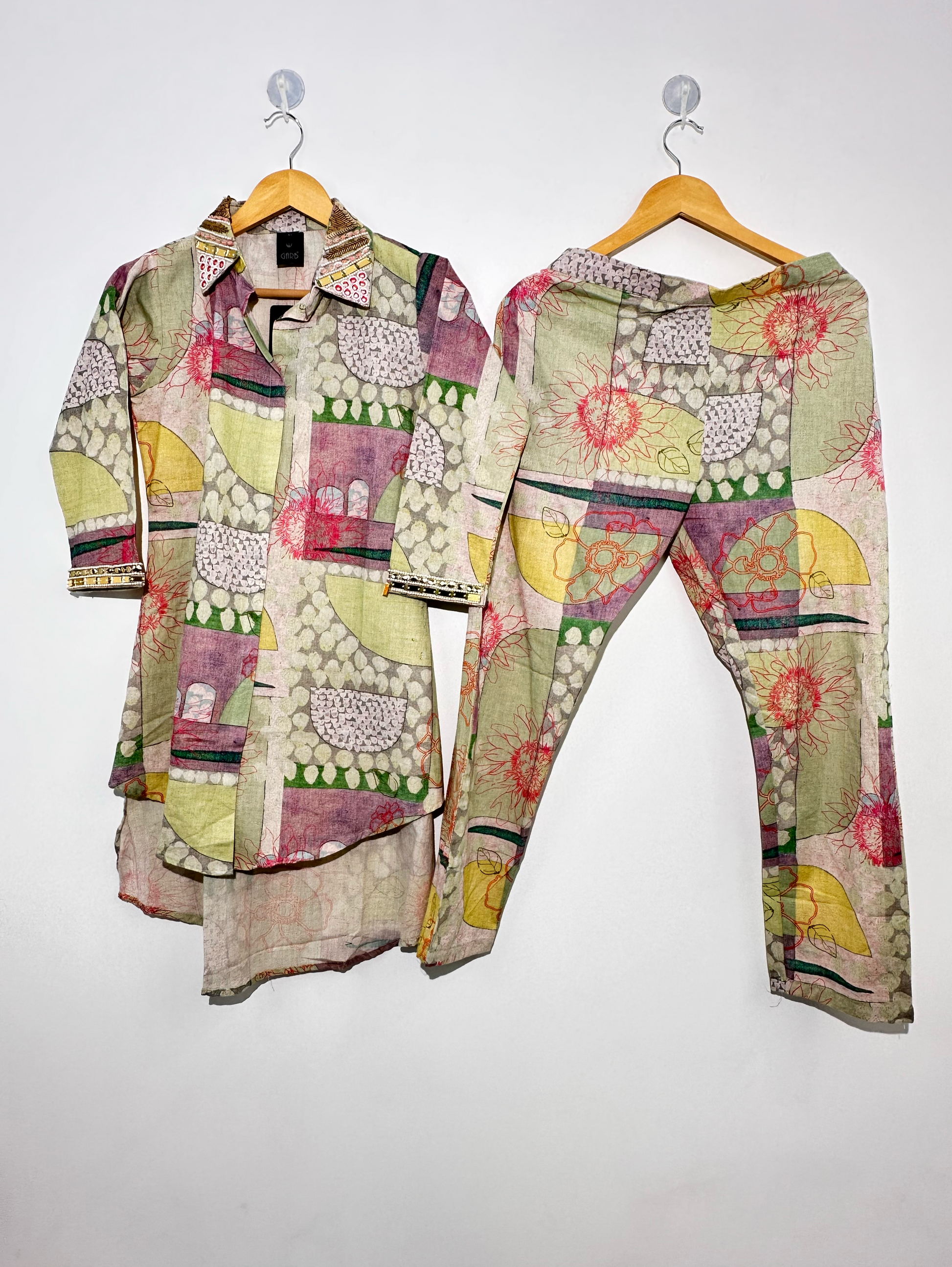 Linen Cotton with Complete Embroidery Coords