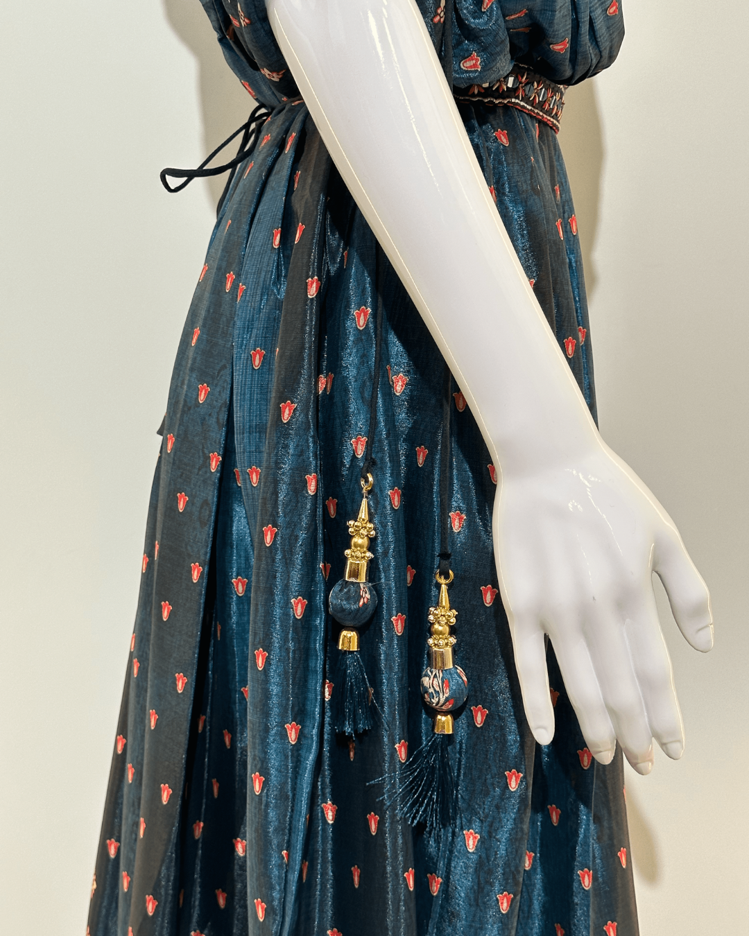 Muslin Butterfly Design Gown with Belt