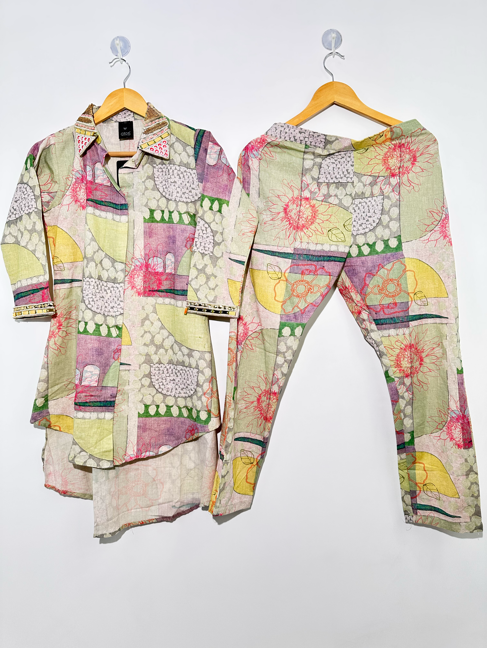Linen Cotton with Complete Embroidery Coords