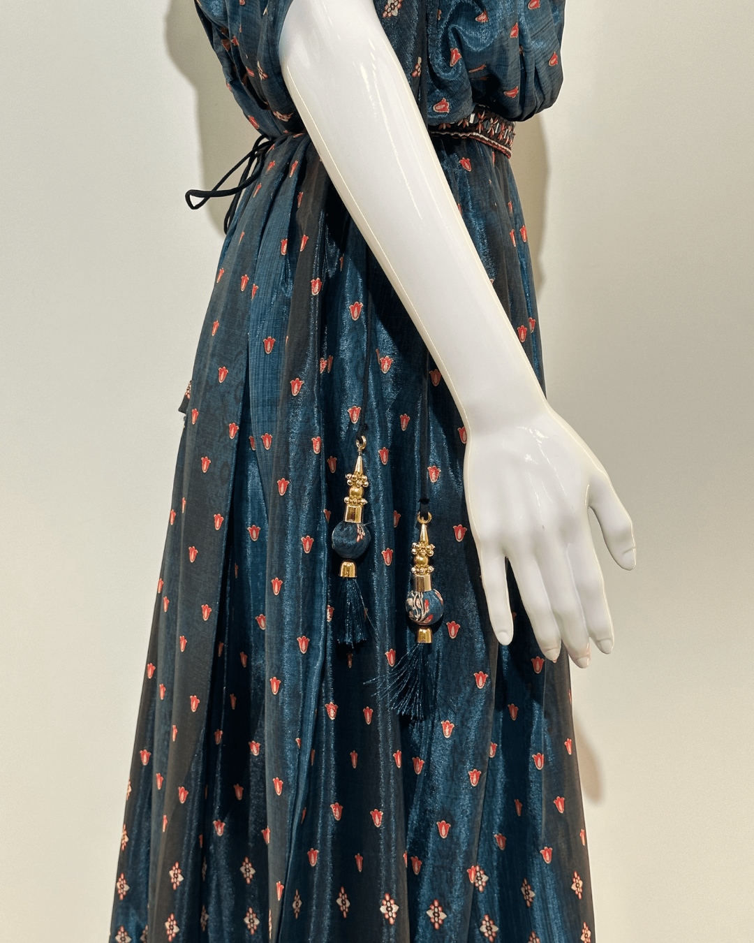 Muslin Butterfly Design Gown with Belt