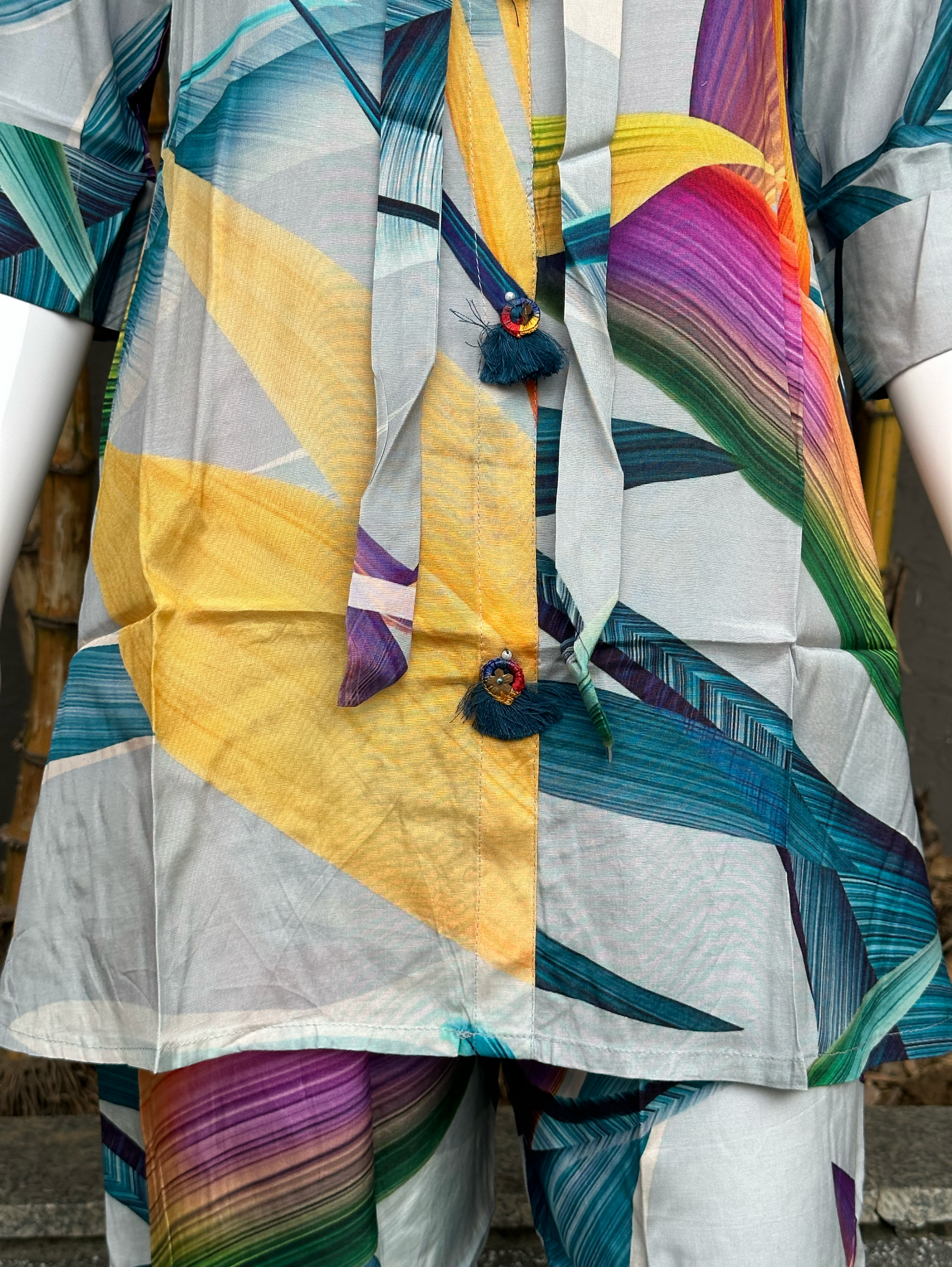 Muslin Print with Afghani Bottom