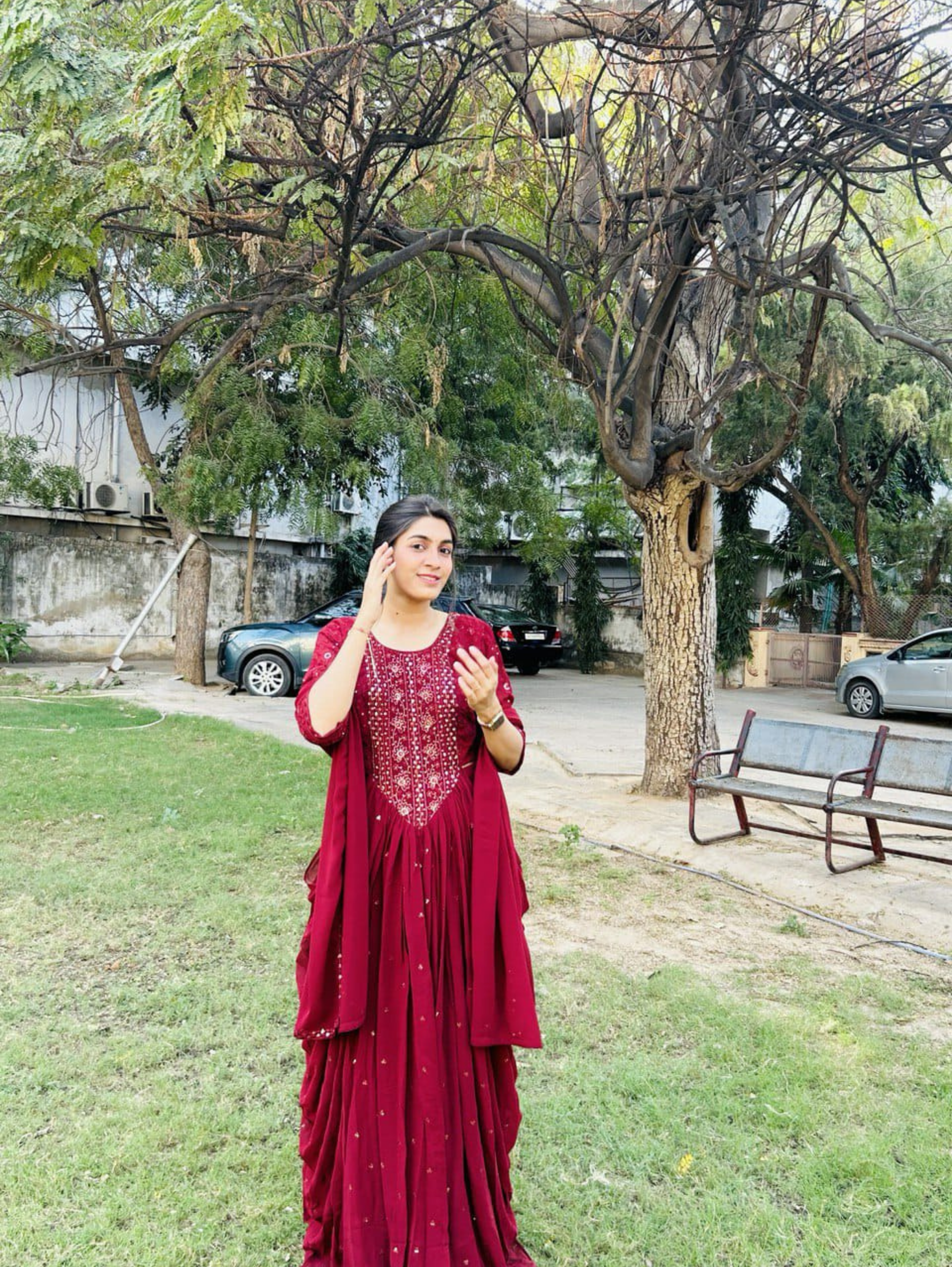 Image of Designer Georgette Traditional 3 Piece