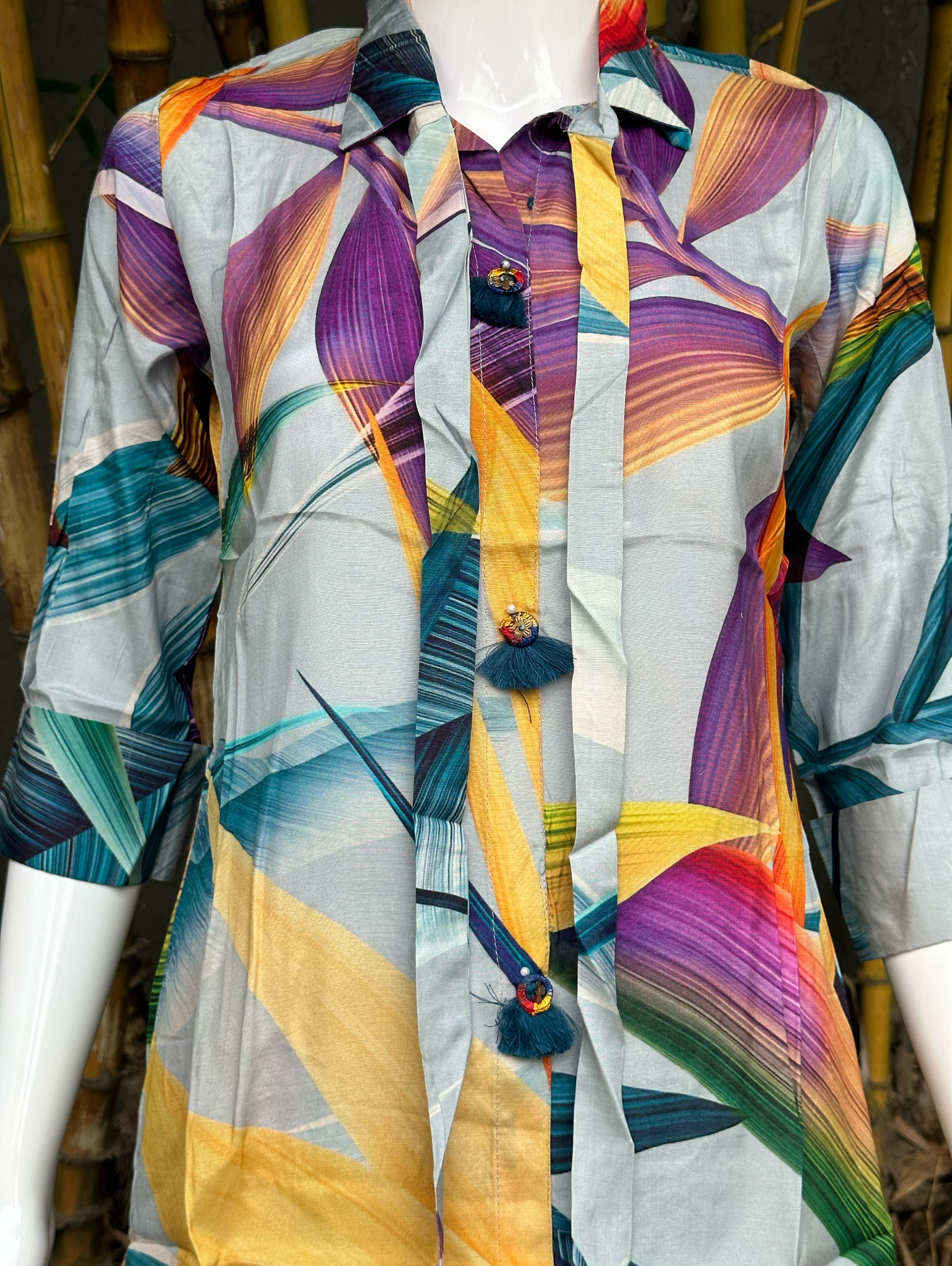 Muslin Print with Afghani Bottom