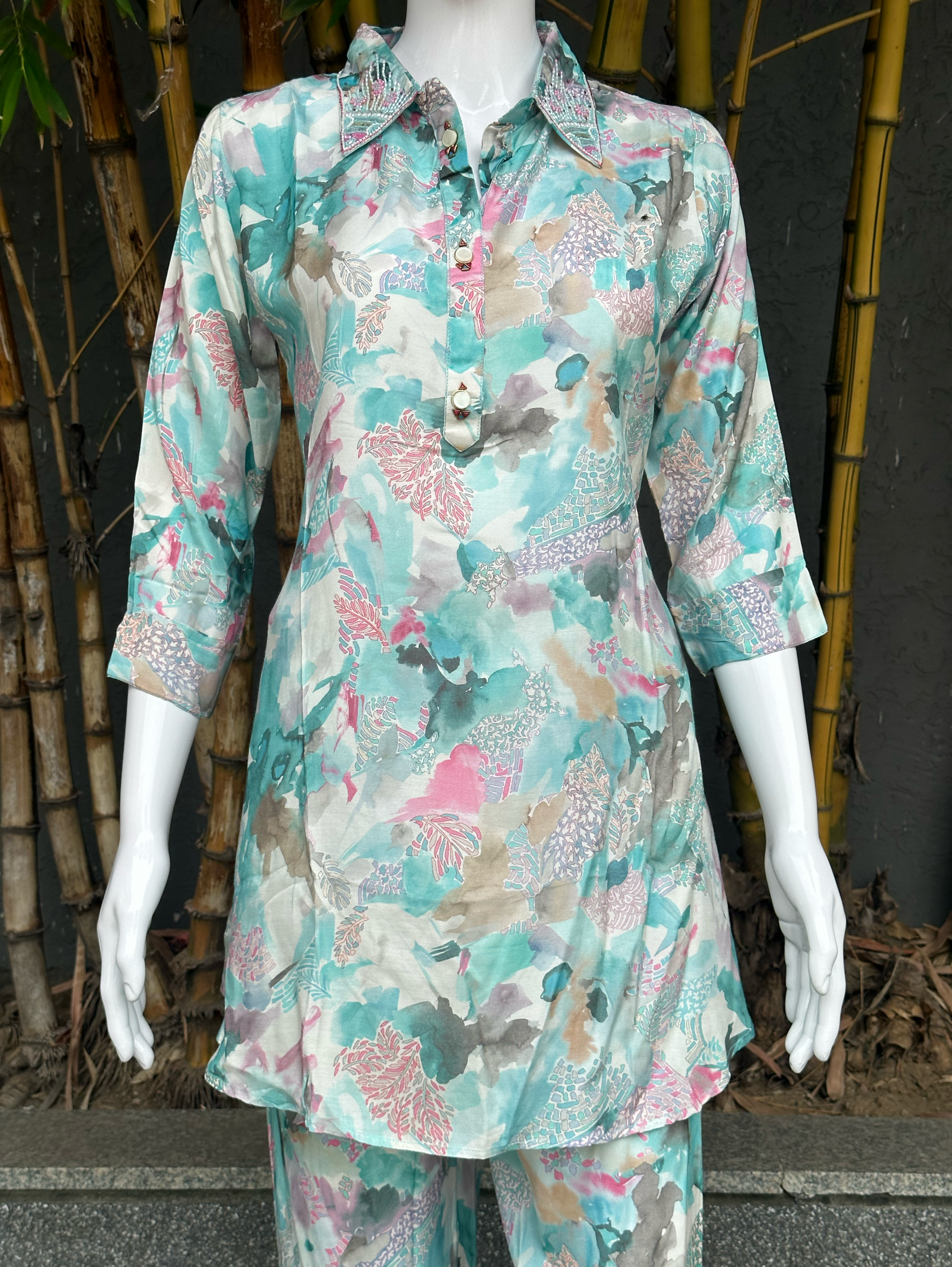 Image of Muslin Coords with Collar and Button Accessories