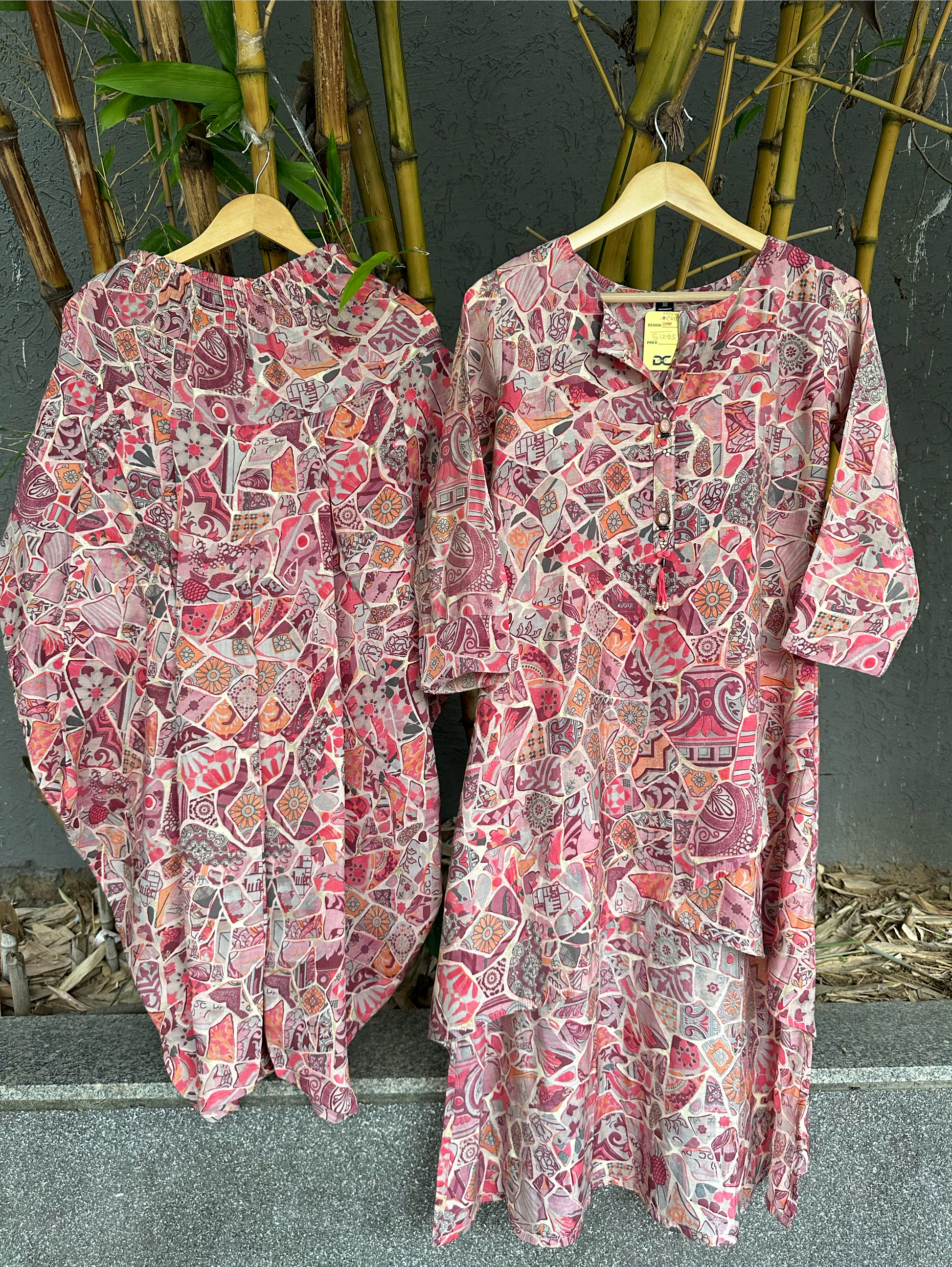 Patiala Style Coord Set - Red