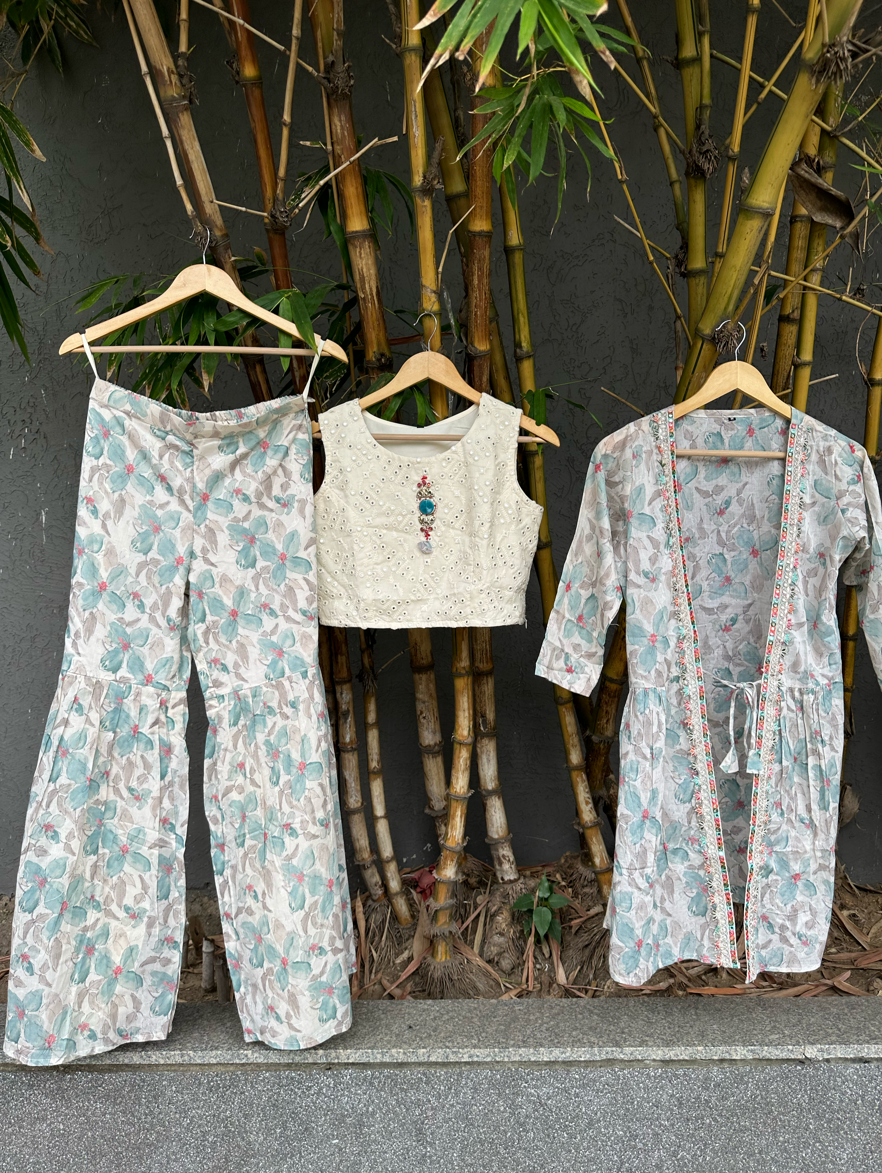 Image of Designer Sharara Set with work - 3 Piece