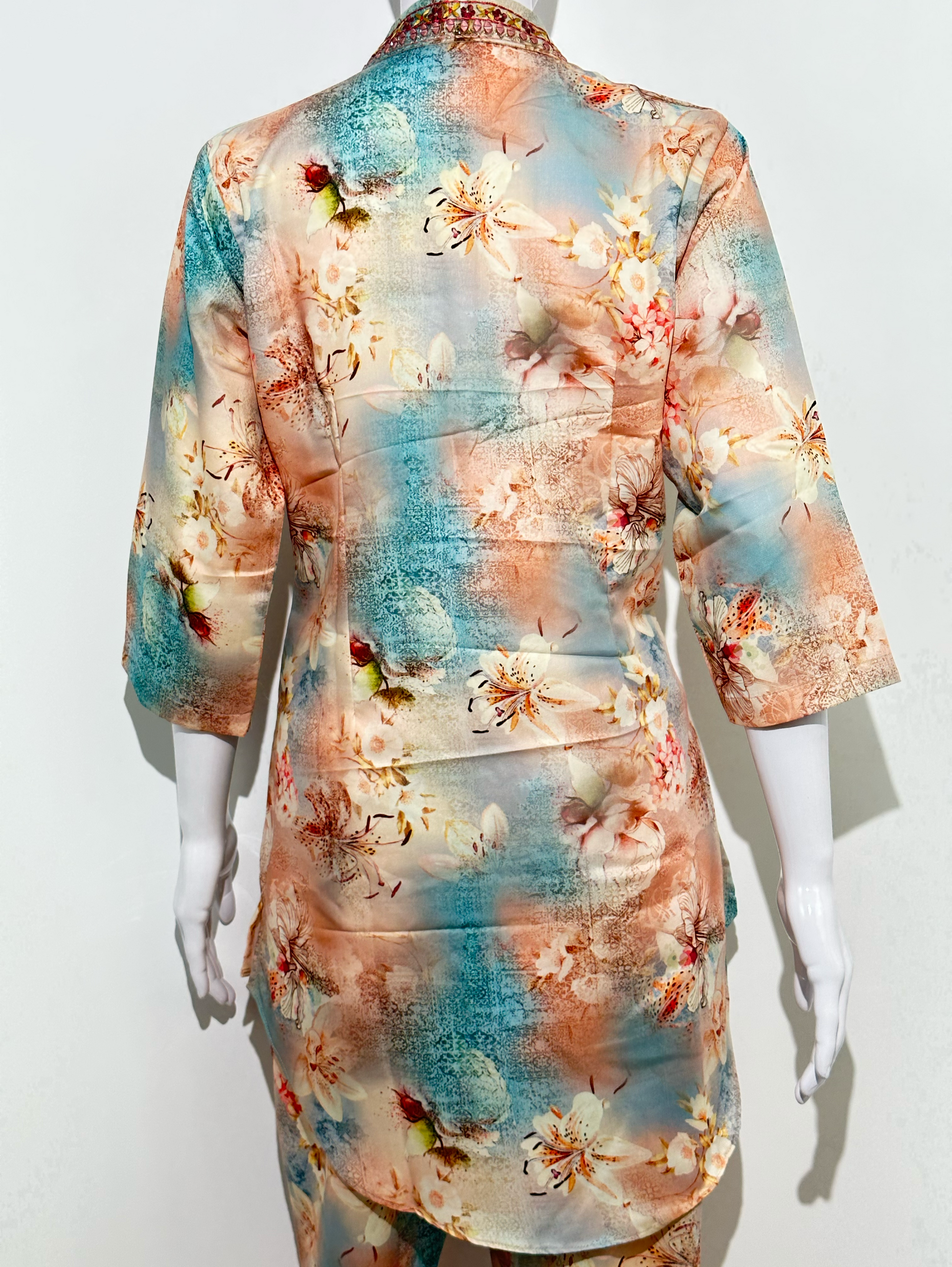 Muslin Collar Embroidery Mirror work Coords