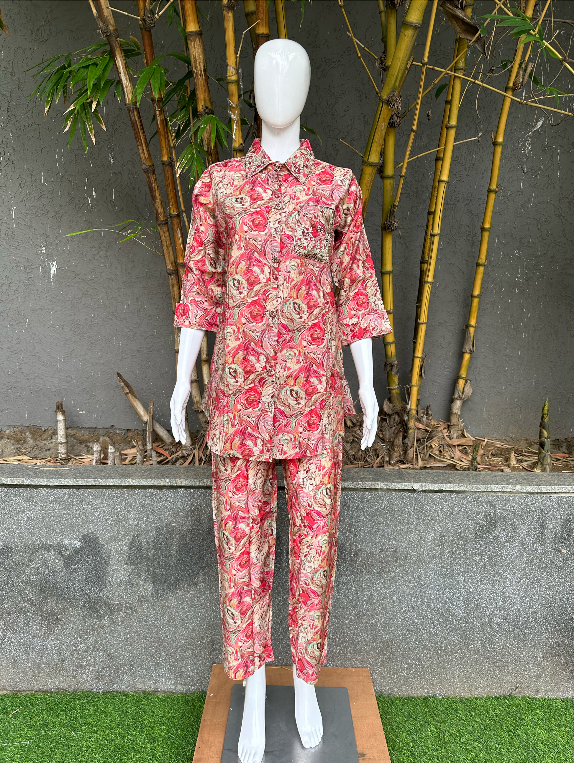 Muslin with Complete Embroidery work