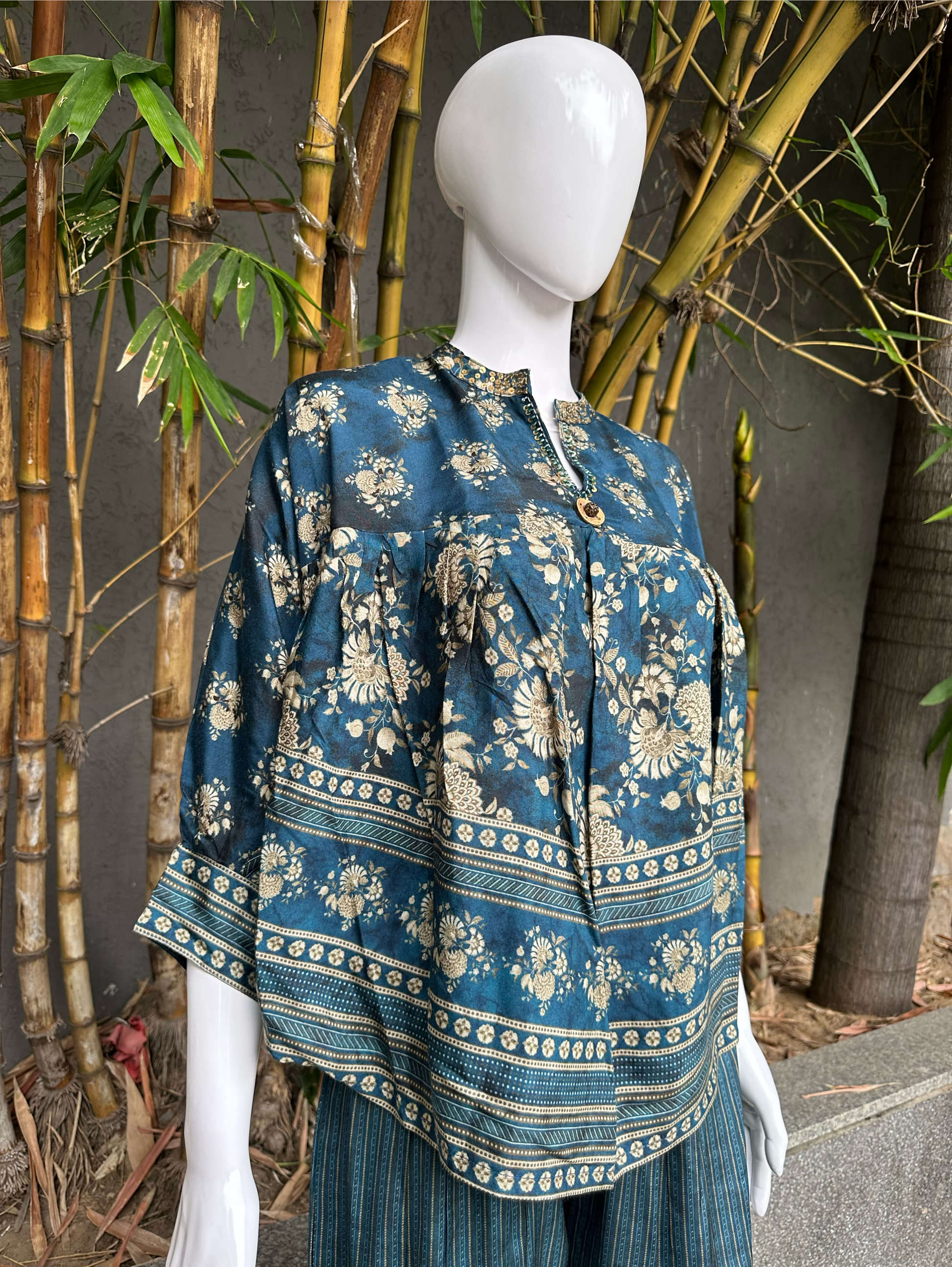 Poncho Style Coords - Blue