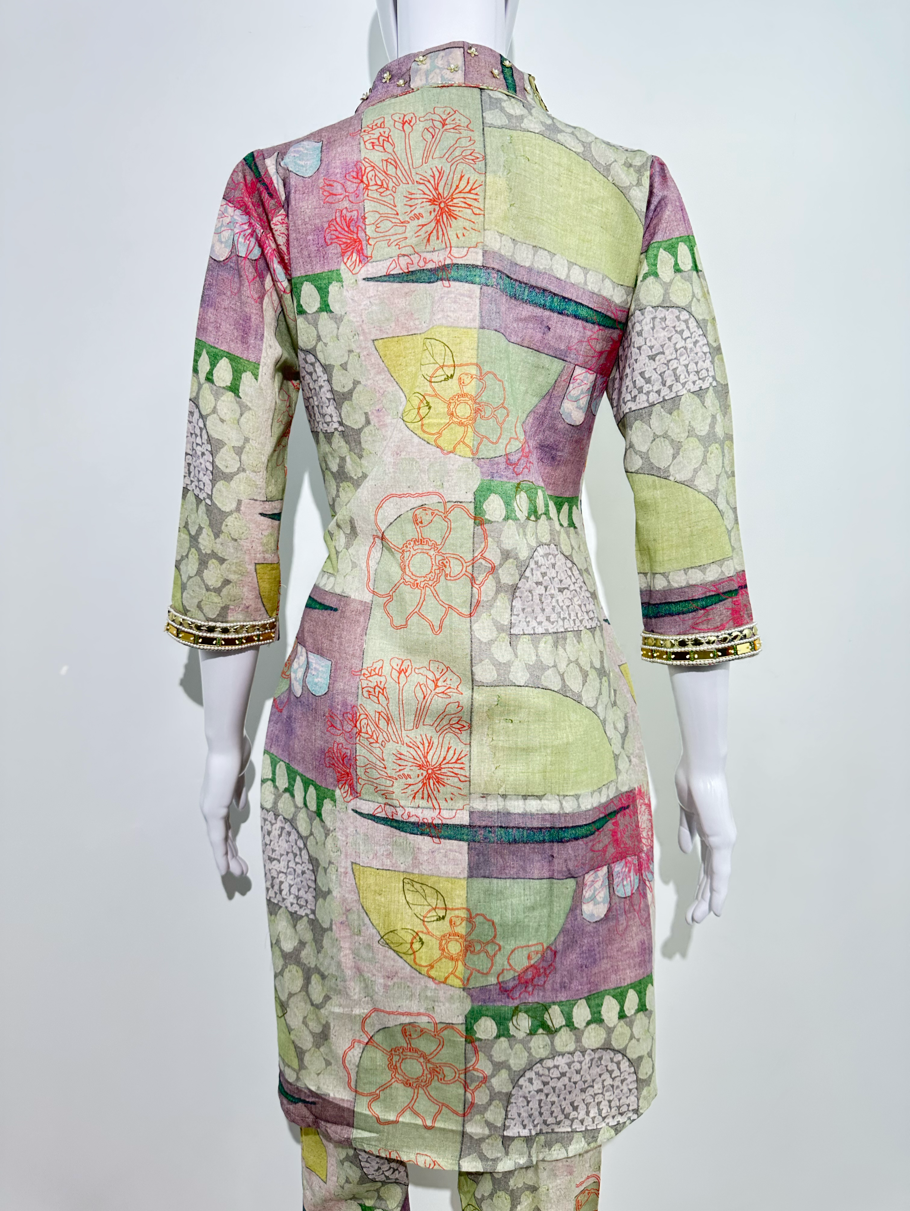 Image of Linen Cotton with Complete Embroidery Coords